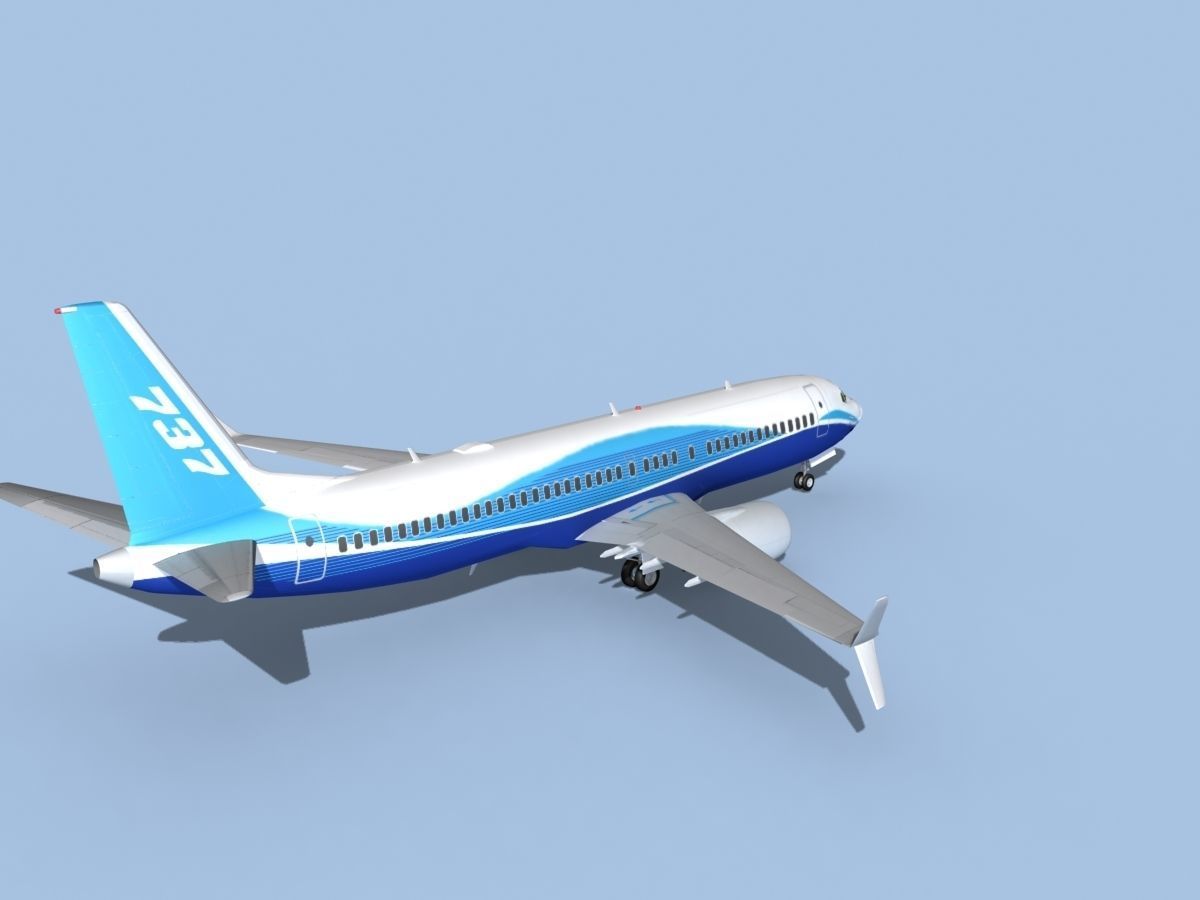 Boeing 737-800 Max Boeing Aircraft 3D model_5