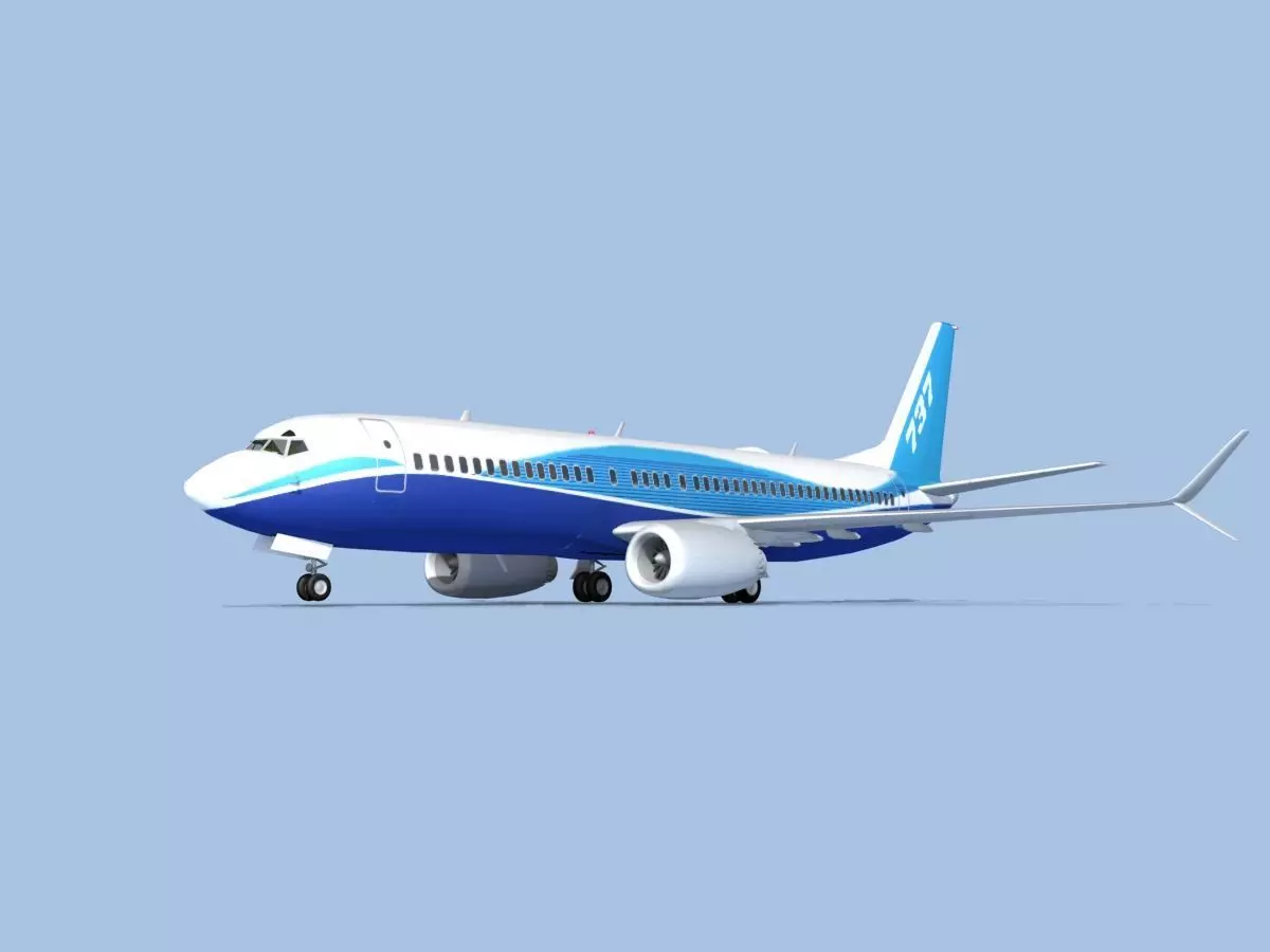 Boeing 737-800 Max Boeing Aircraft 3D model_0