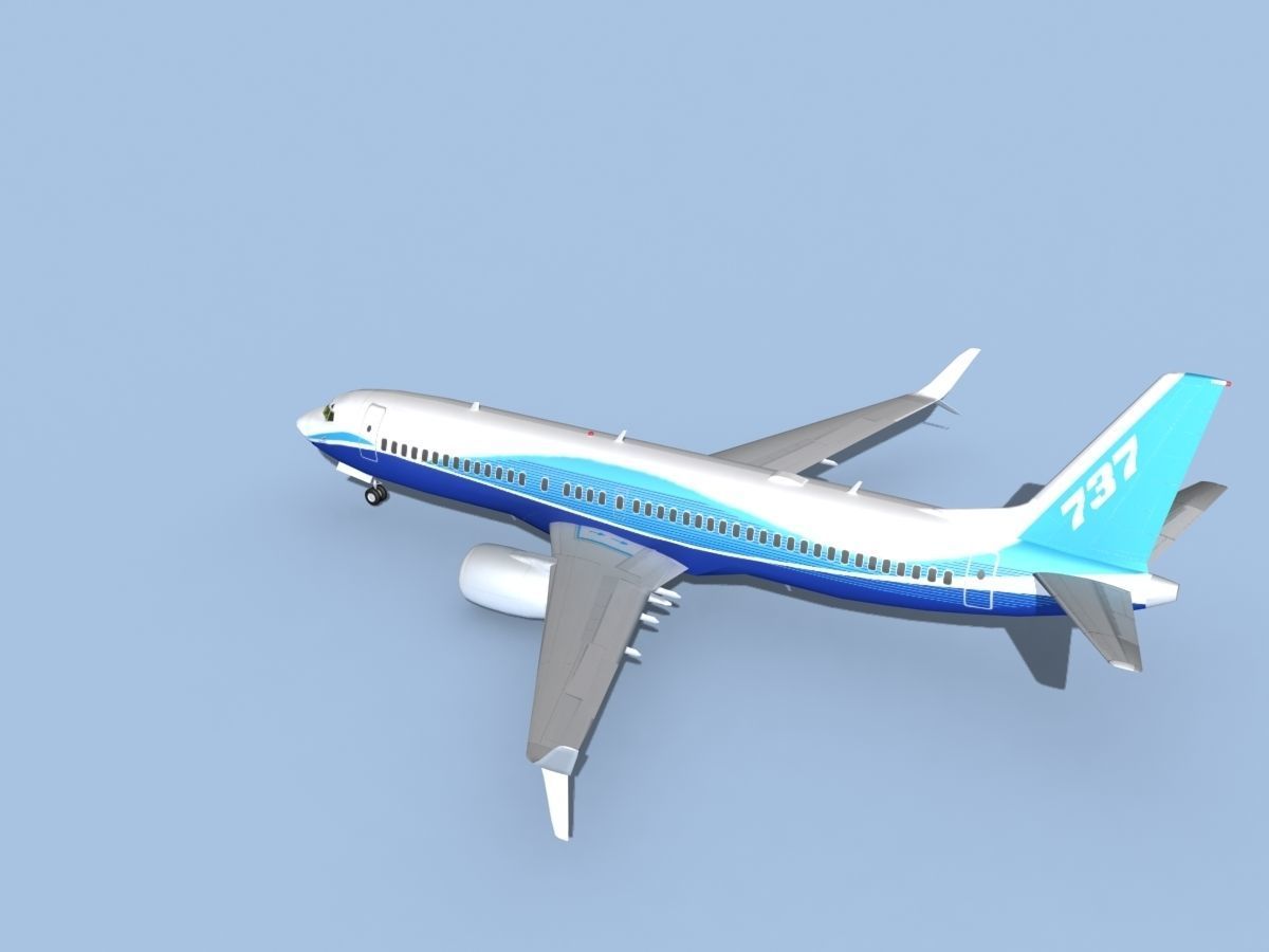 Boeing 737-800 Max Boeing Aircraft 3D model_8