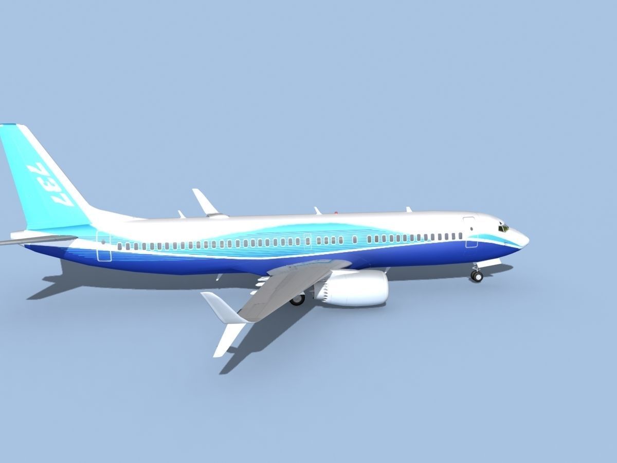 Boeing 737-800 Max Boeing Aircraft 3D model_4