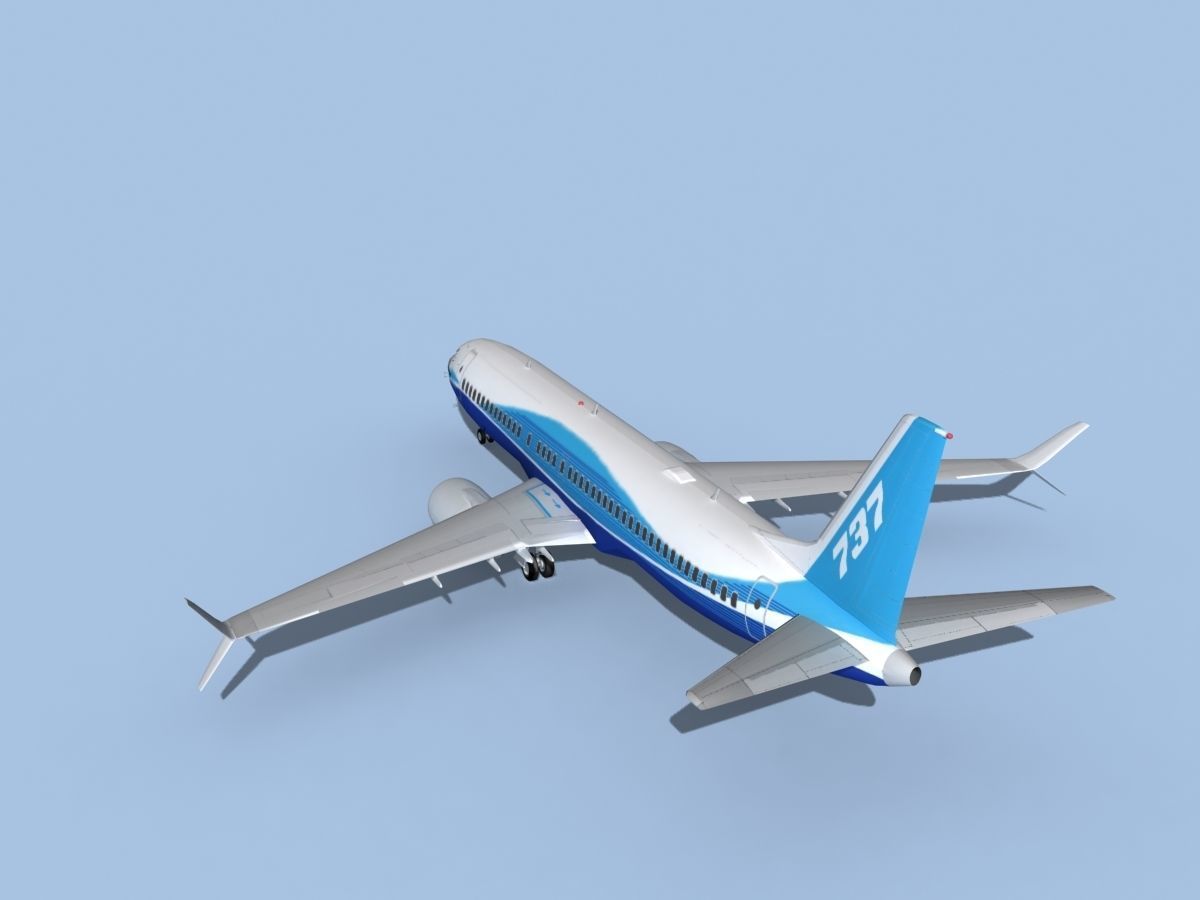 Boeing 737-800 Max Boeing Aircraft 3D model_7