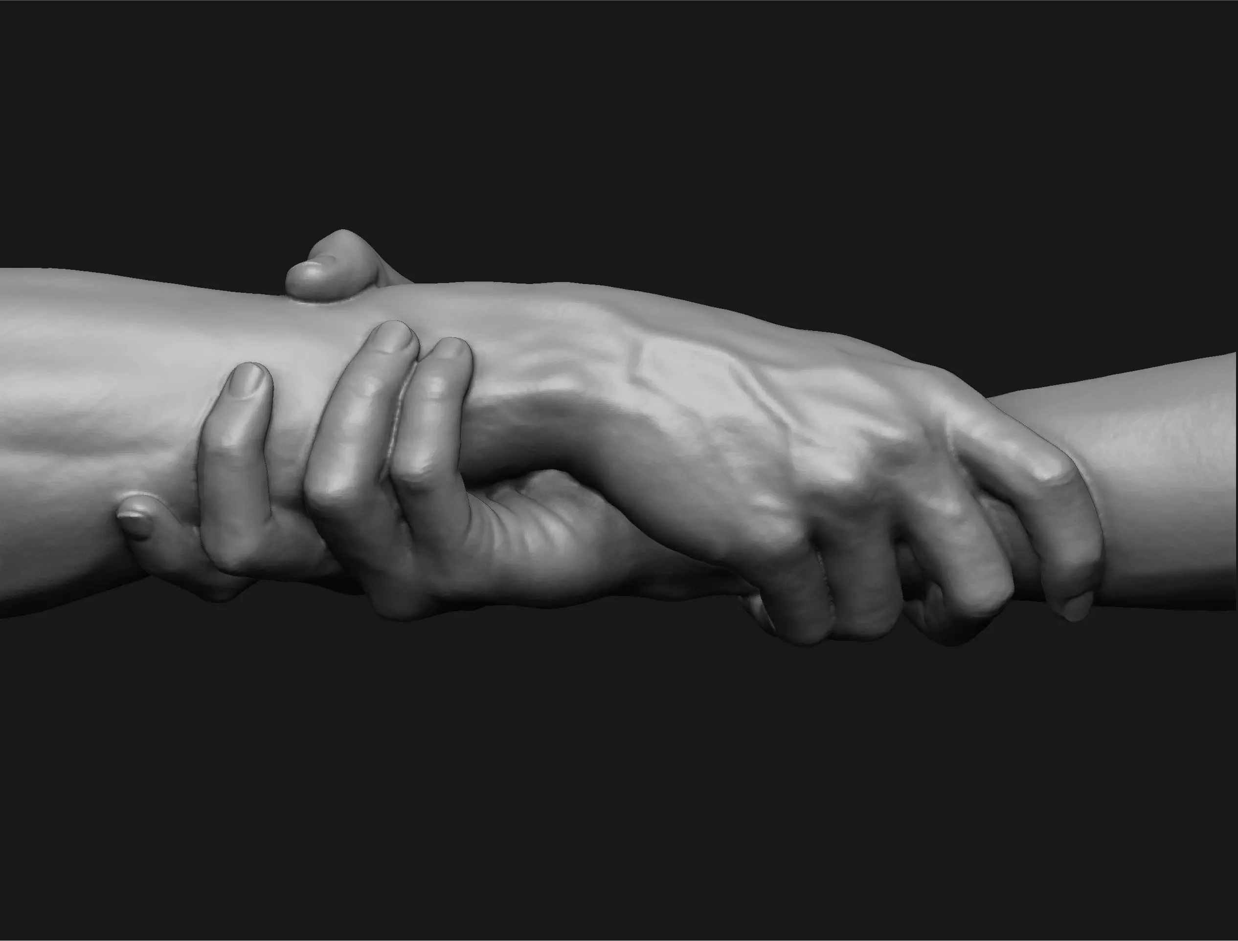 Wrist Handshake Printable 3D print model
