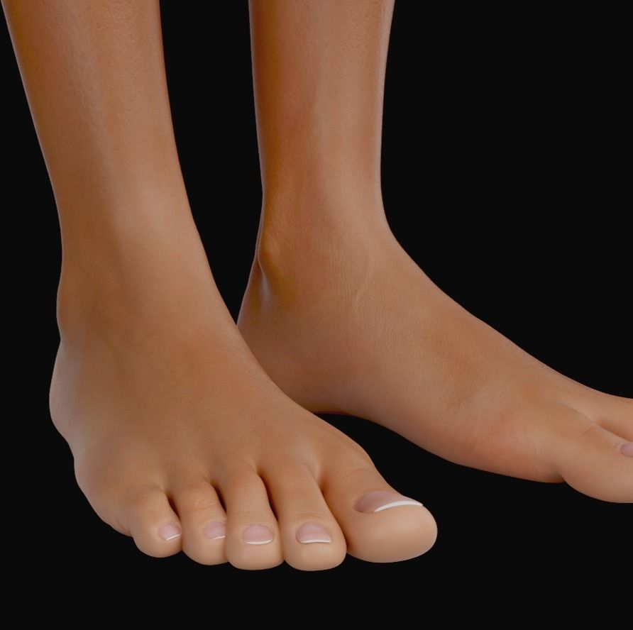 Female nude woman Low-poly 3D model_24