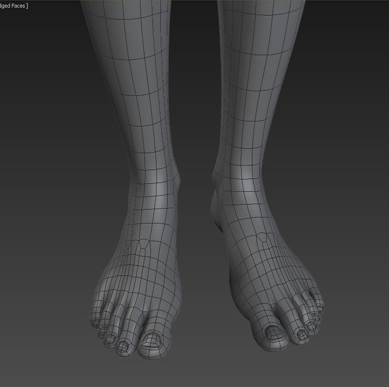 Female nude woman Low-poly 3D model_40