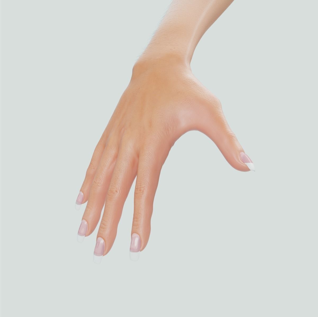 Female nude woman Low-poly 3D model_22