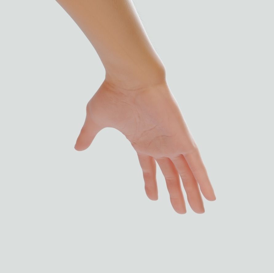 Female nude woman Low-poly 3D model_21