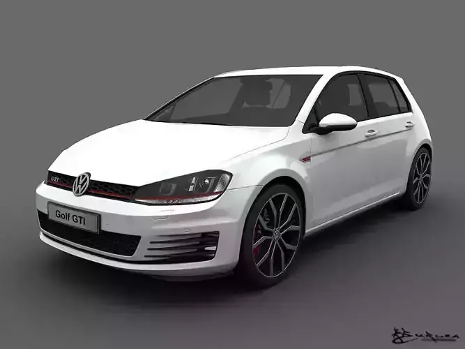 Volkswagen Golf GTI 5 doors 2014 3D model