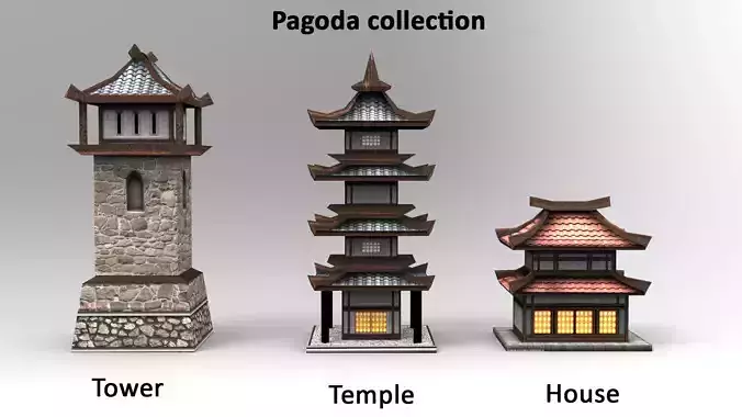 Pagoda collection asian style lighthouse
