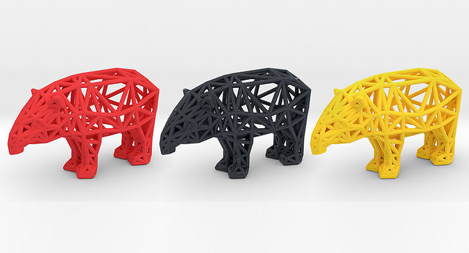 Bairds Tapir adult male 3D print model