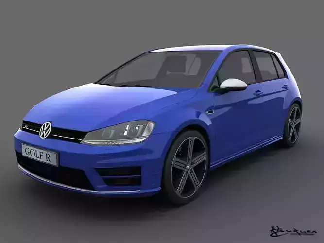 Volkswagen Golf R 5 doors 2014 3D model