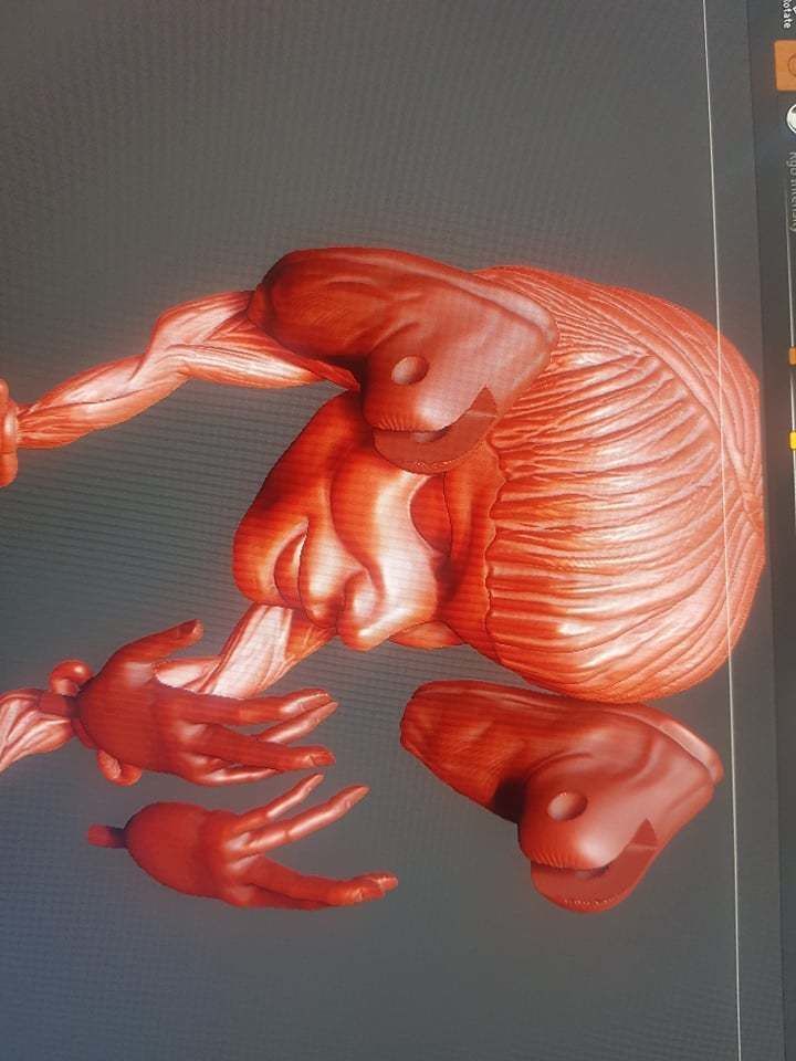 annabelle doll head hands feets 3D print model_3