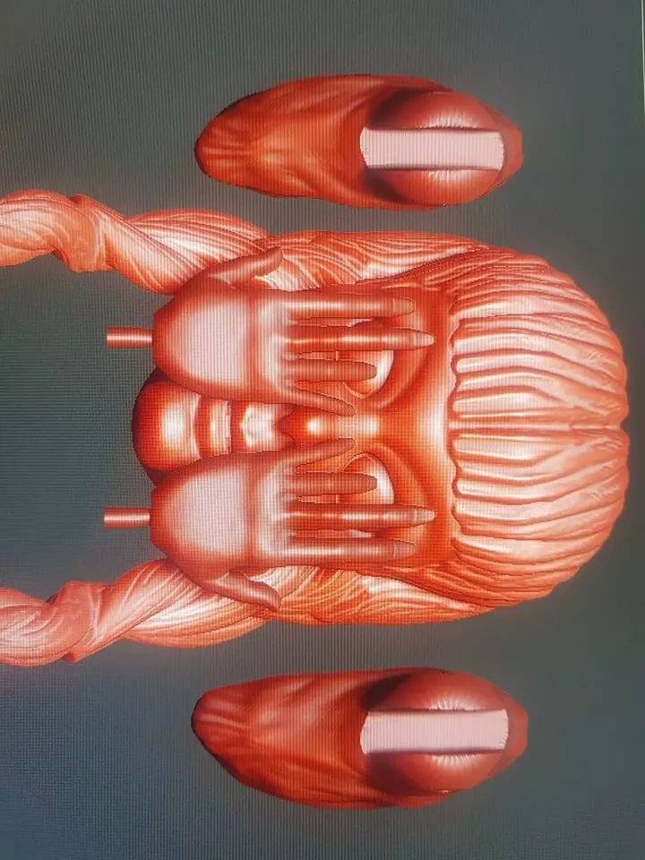 annabelle doll head hands feets 3D print model_0