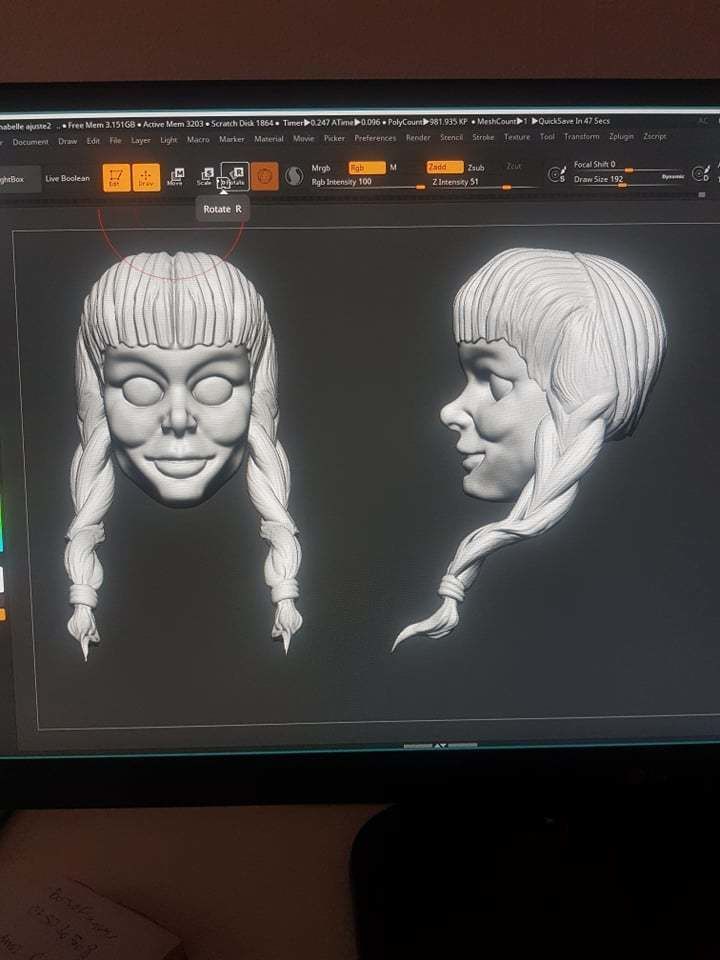 annabelle doll head hands feets 3D print model_4