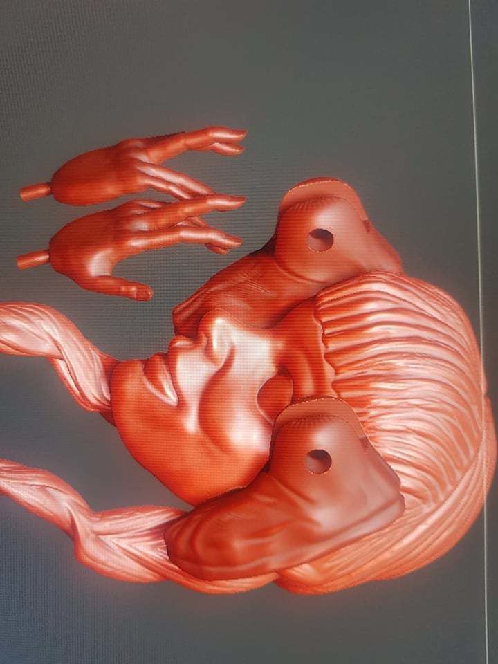 annabelle doll head hands feets 3D print model_2