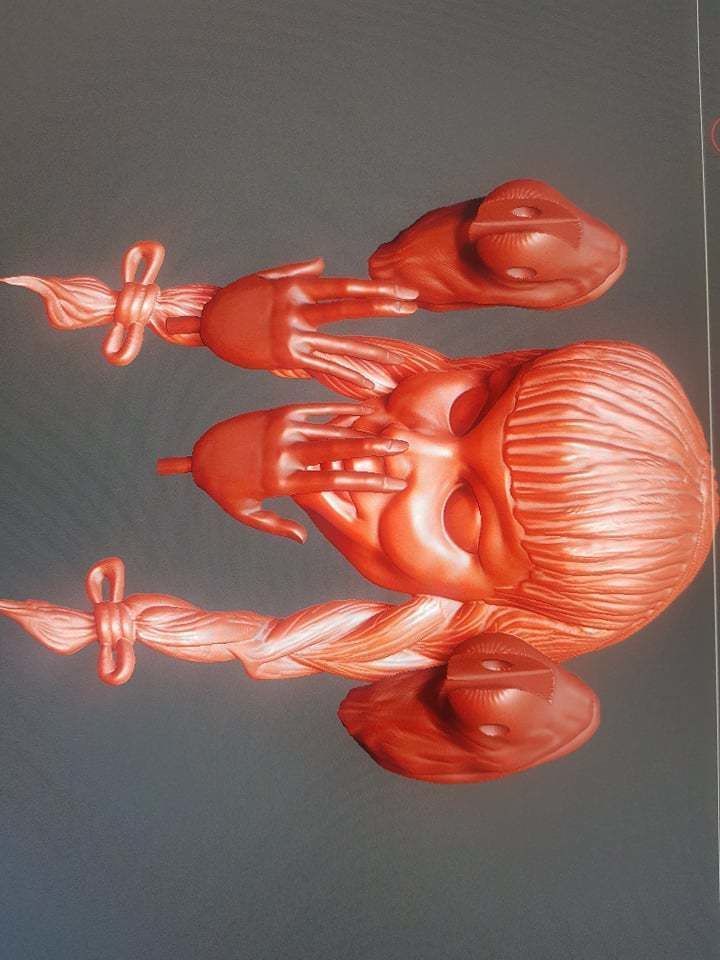 annabelle doll head hands feets 3D print model_1