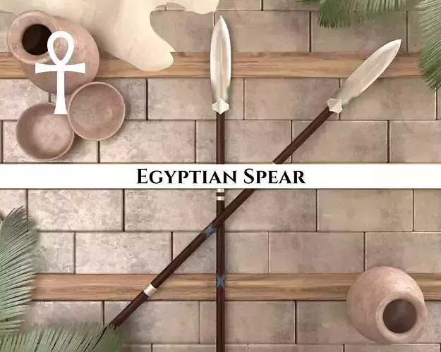 Ancient Egyptian Spear Low-poly 3D model