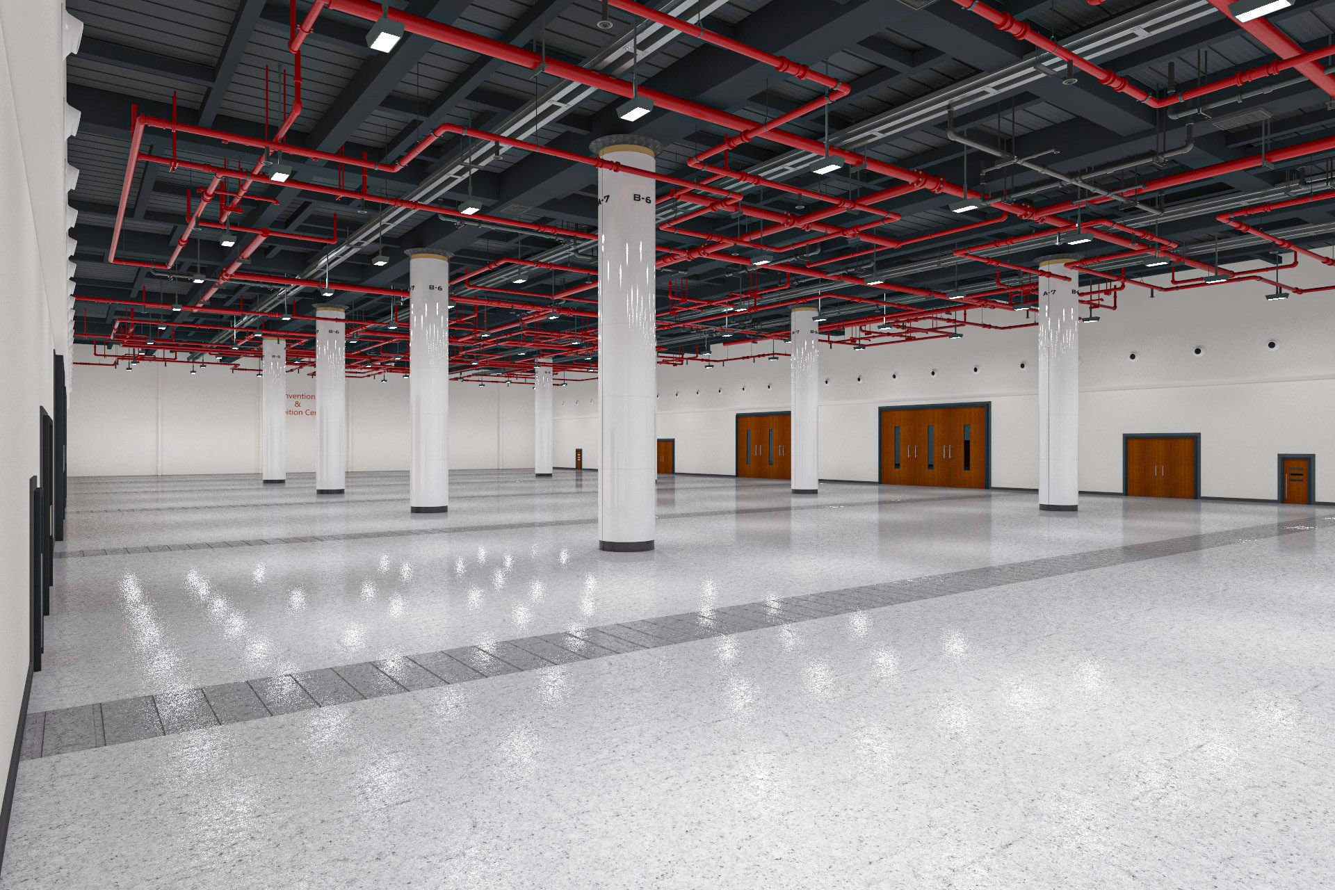 Exhibition Hall interior 7  3D model_1