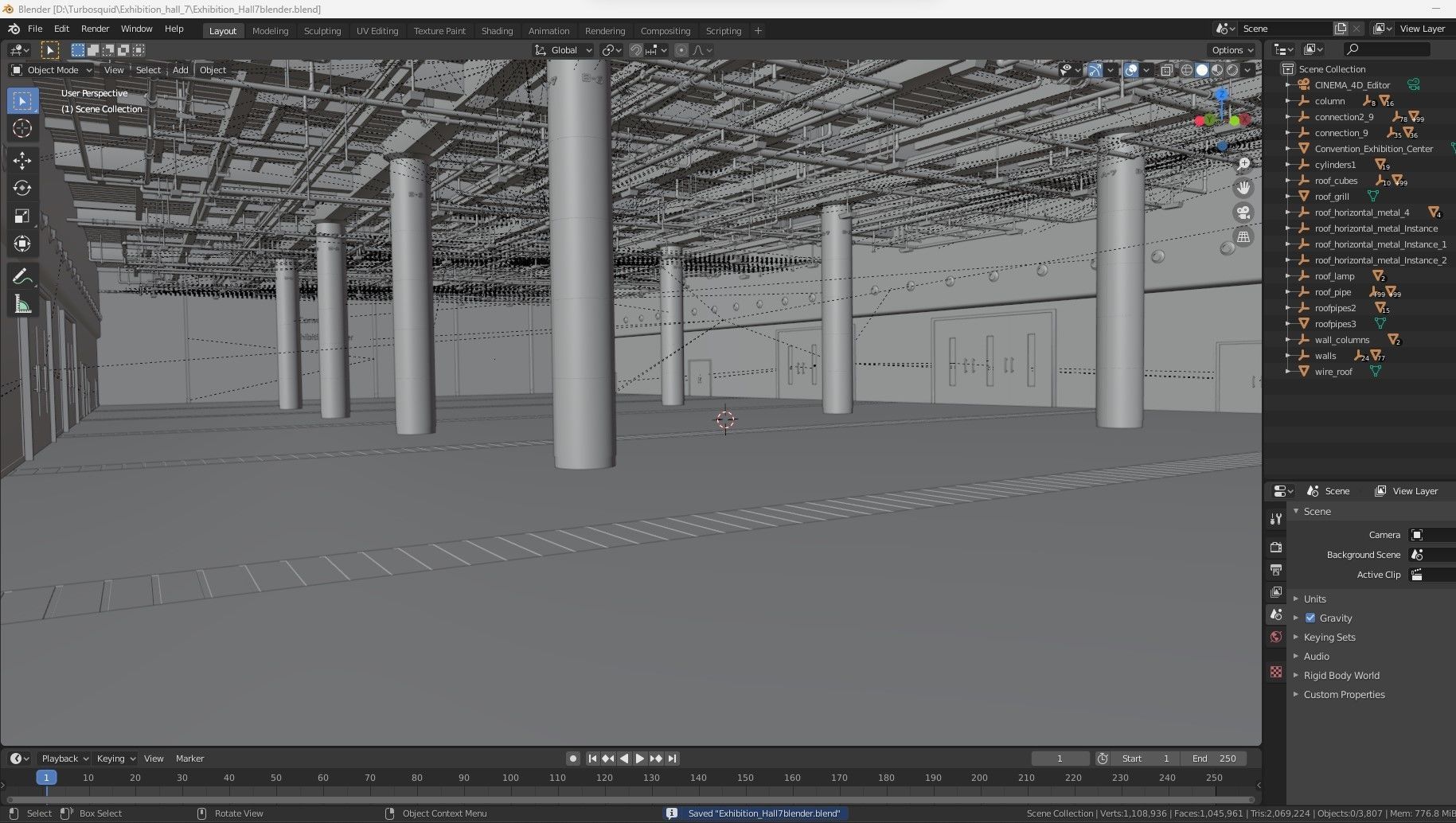 Exhibition Hall interior 7  3D model_19