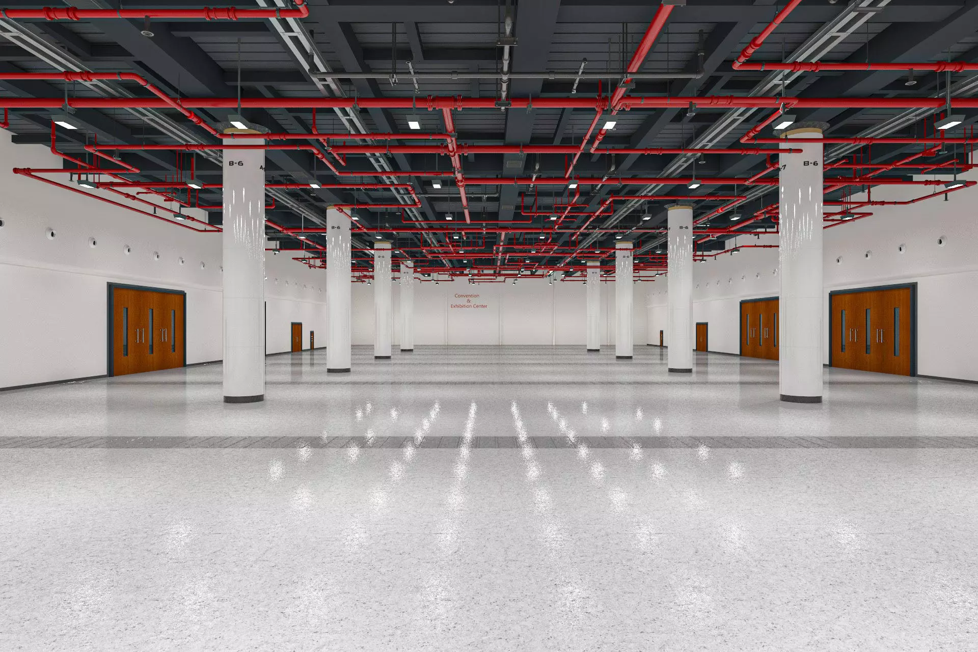 Exhibition Hall interior 7  3D model_0