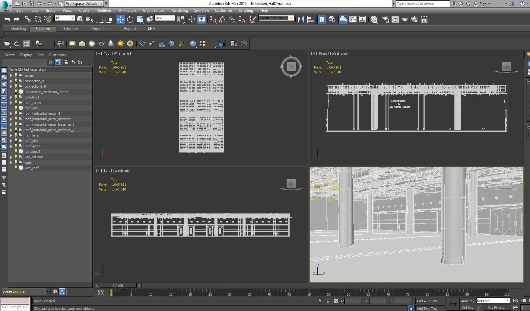 Exhibition Hall interior 7  3D model_20