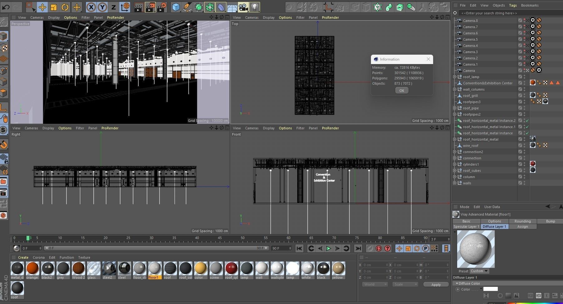 Exhibition Hall interior 7  3D model_18