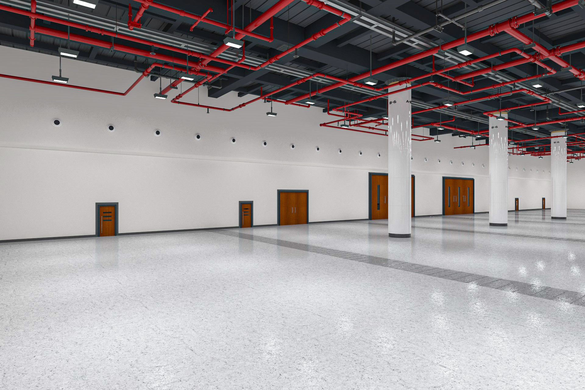 Exhibition Hall interior 7  3D model_2