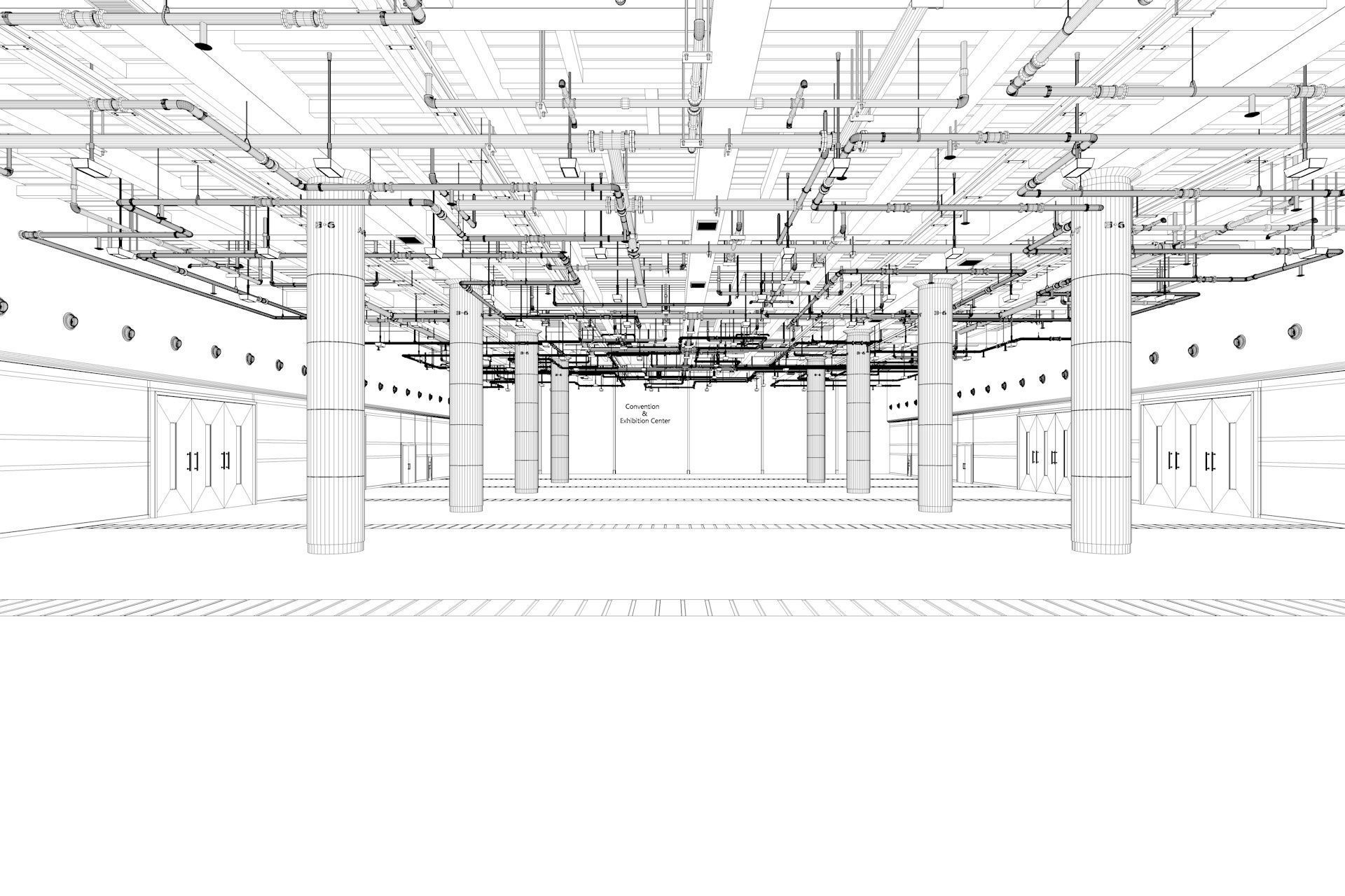Exhibition Hall interior 7  3D model_10