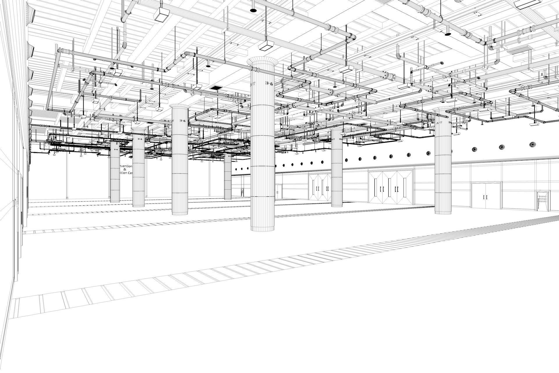 Exhibition Hall interior 7  3D model_9