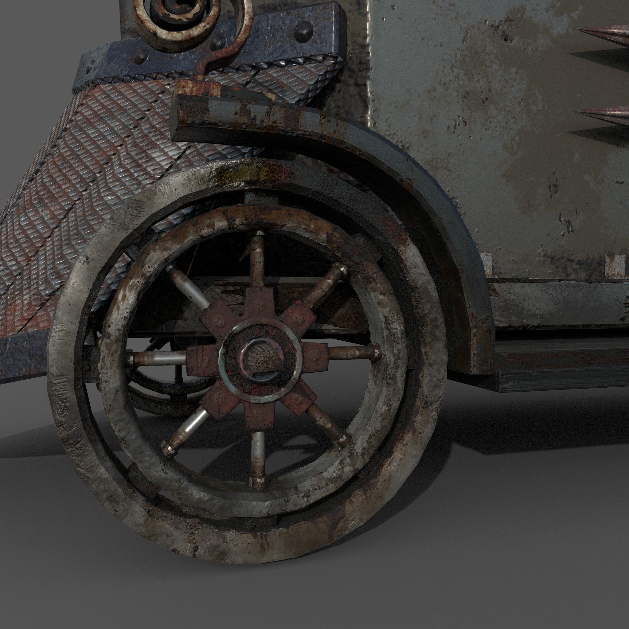 Flame Thrower Vehicle Low-poly 3D model_18