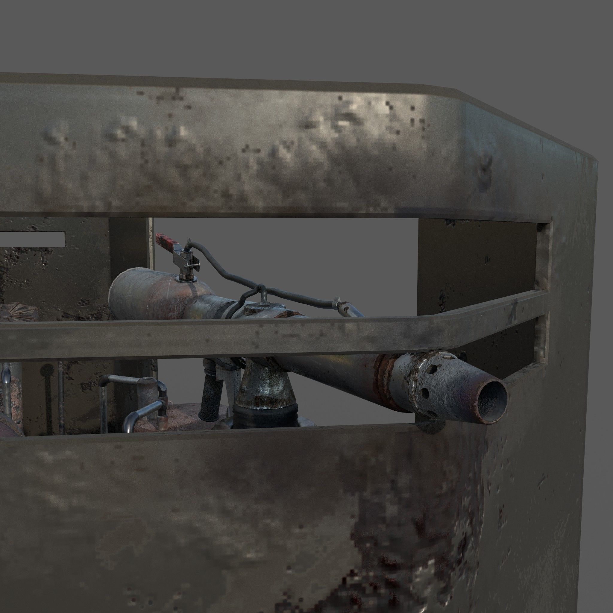 Flame Thrower Vehicle Low-poly 3D model_20