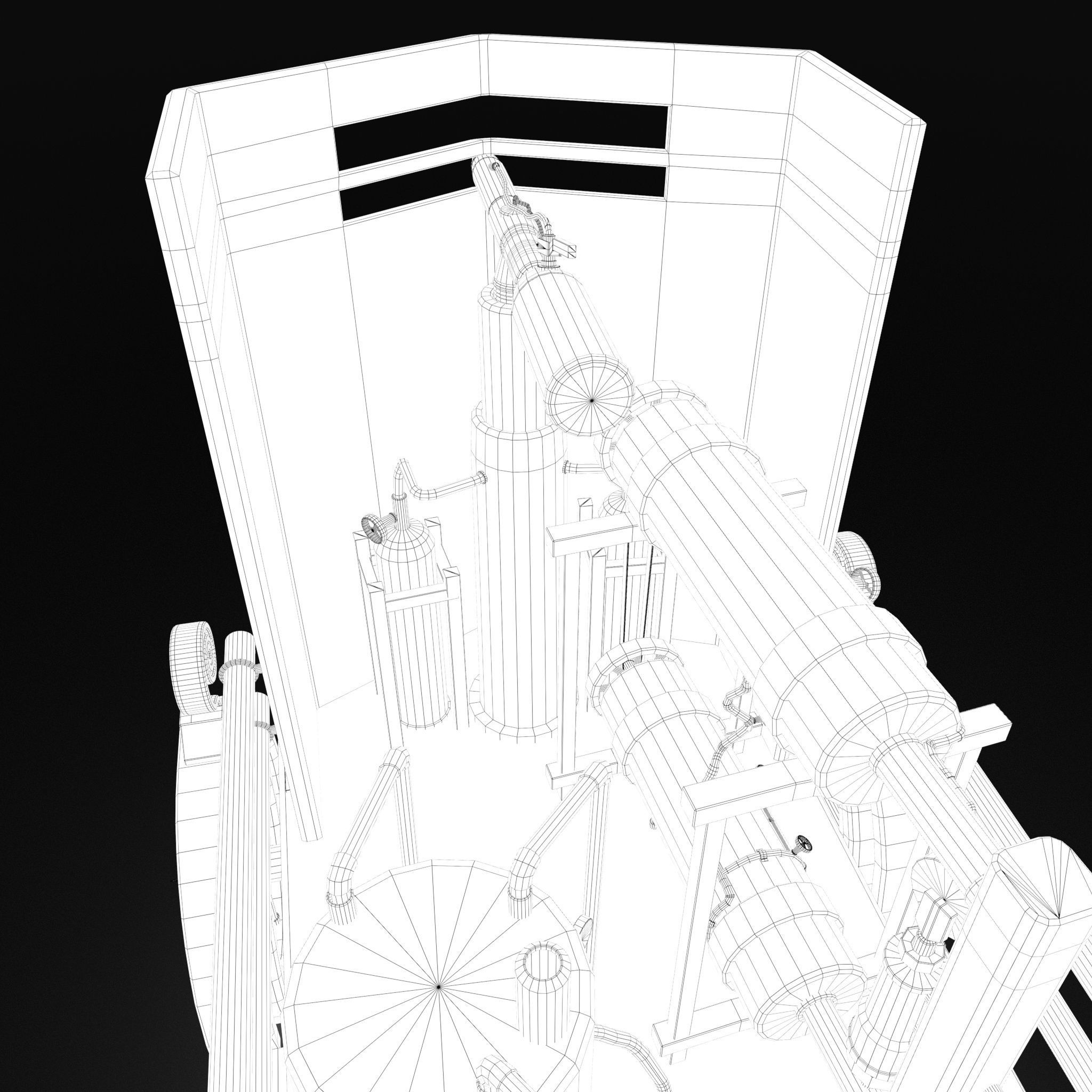 Flame Thrower Vehicle Low-poly 3D model_44