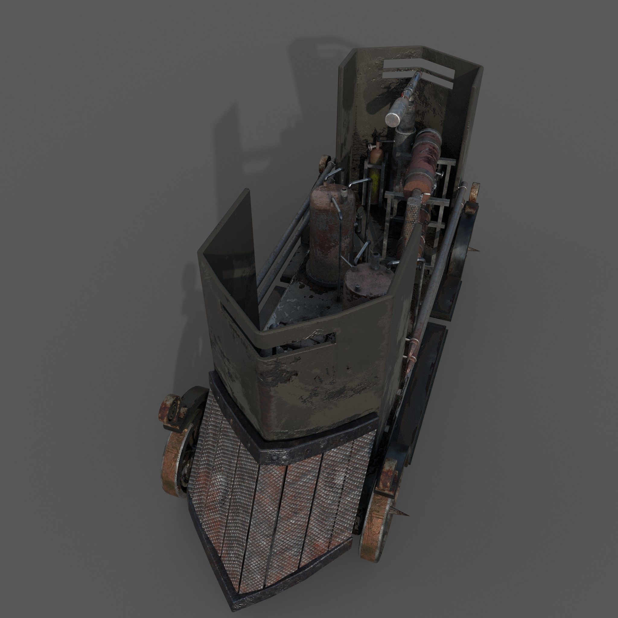 Flame Thrower Vehicle Low-poly 3D model_15