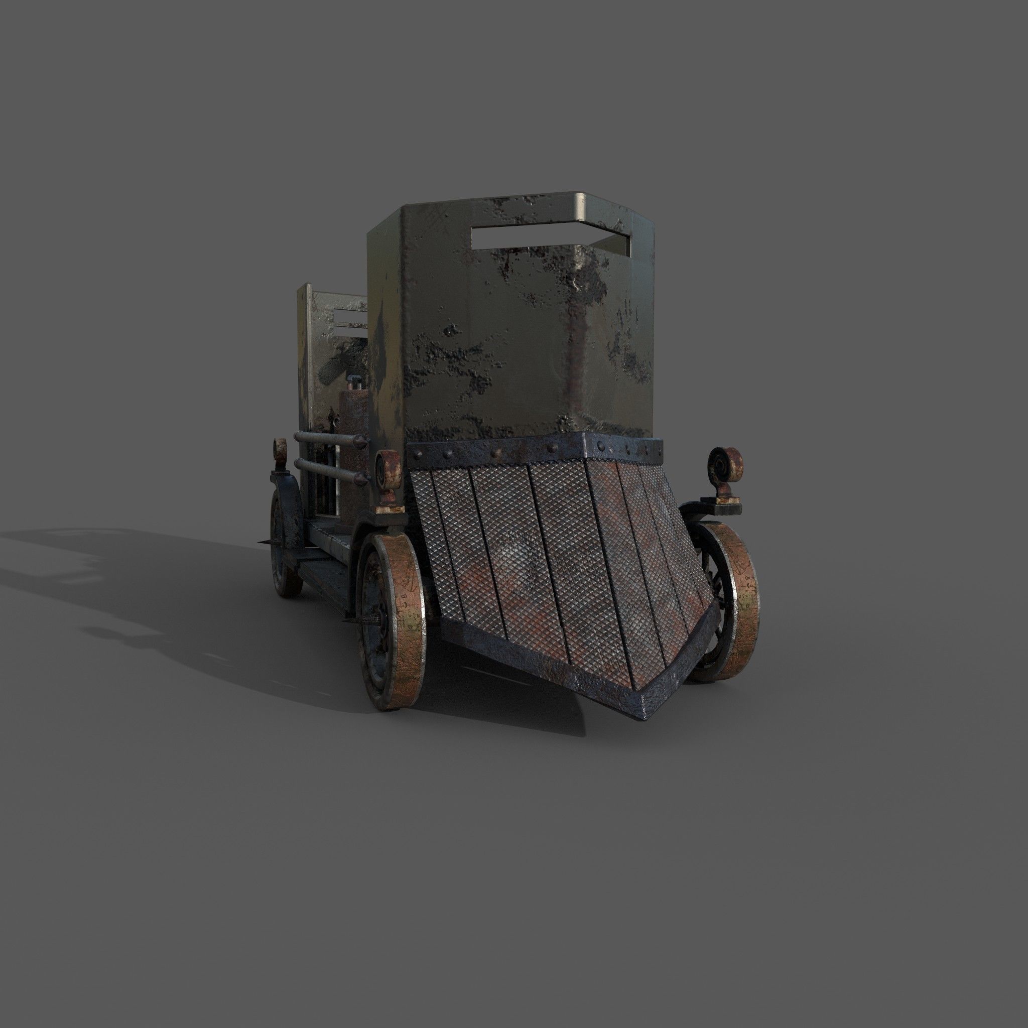 Flame Thrower Vehicle Low-poly 3D model_13