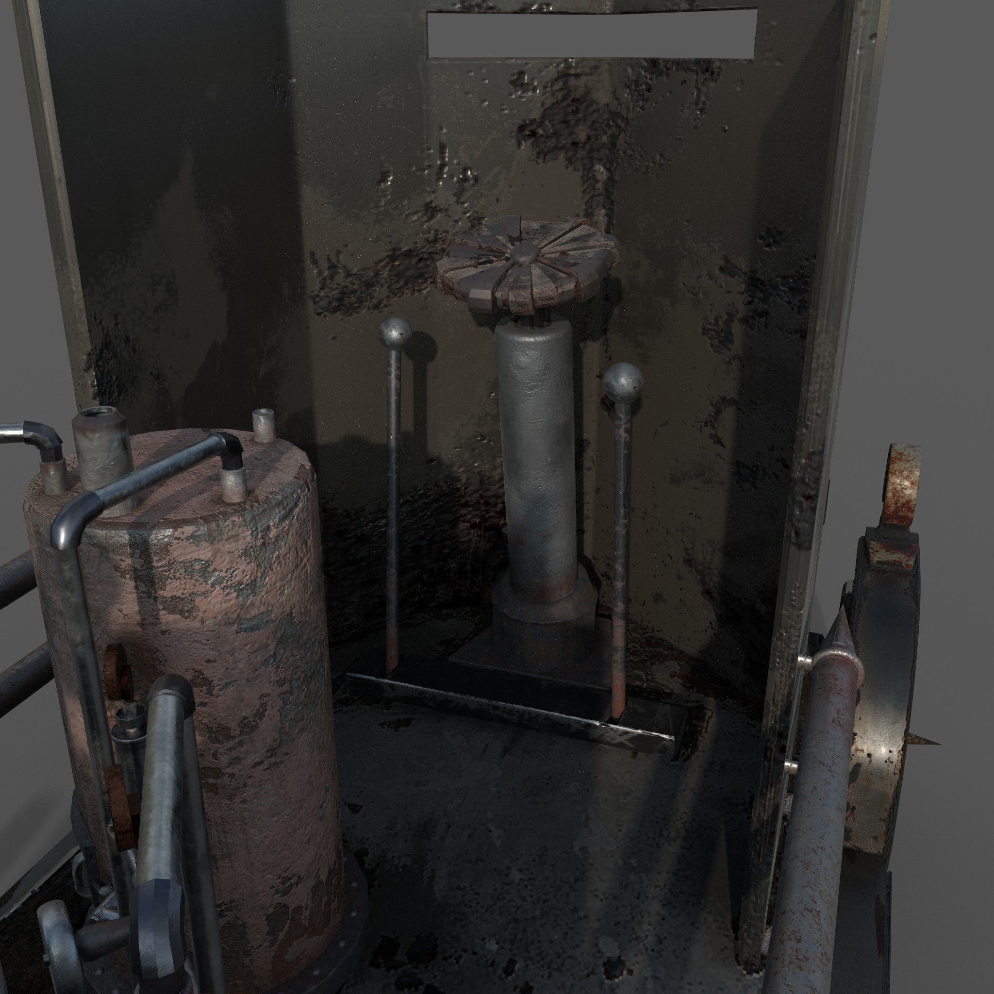 Flame Thrower Vehicle Low-poly 3D model_5