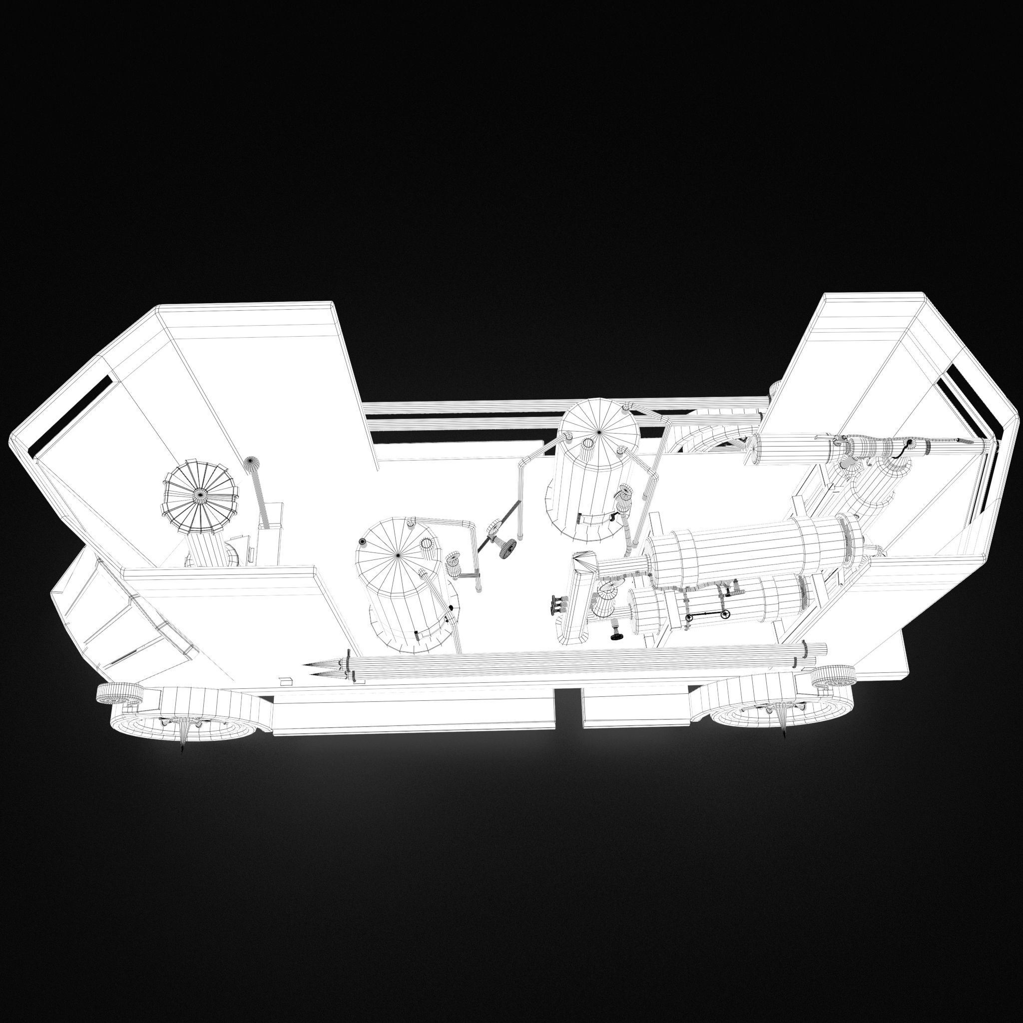 Flame Thrower Vehicle Low-poly 3D model_47