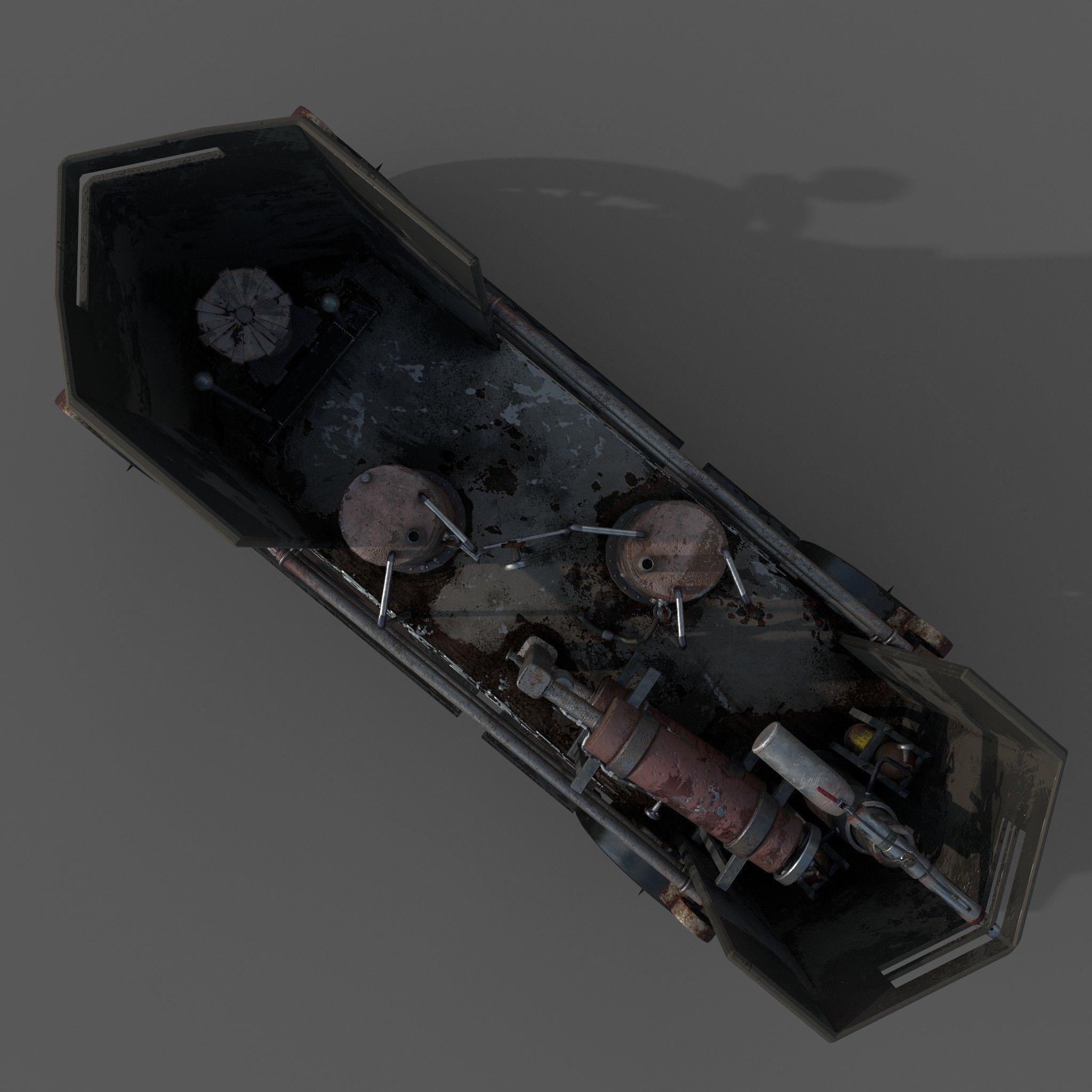 Flame Thrower Vehicle Low-poly 3D model_10