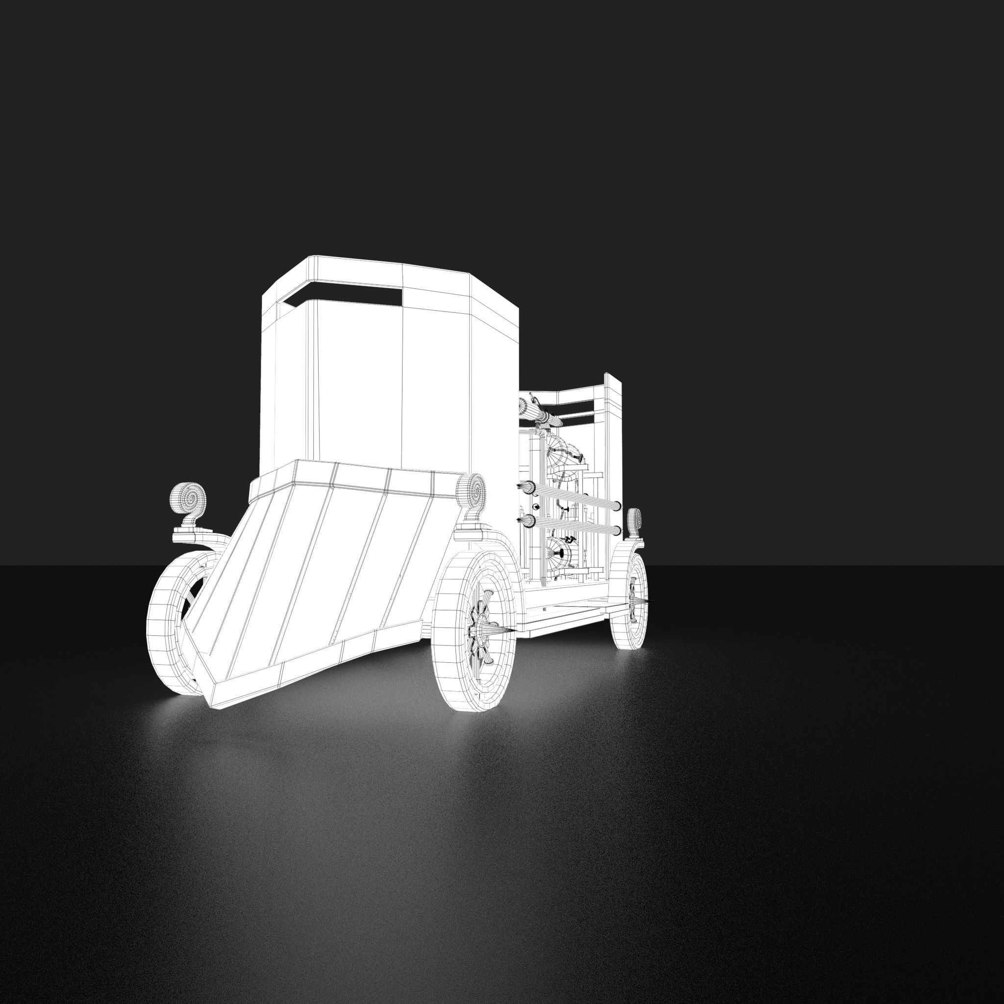 Flame Thrower Vehicle Low-poly 3D model_41