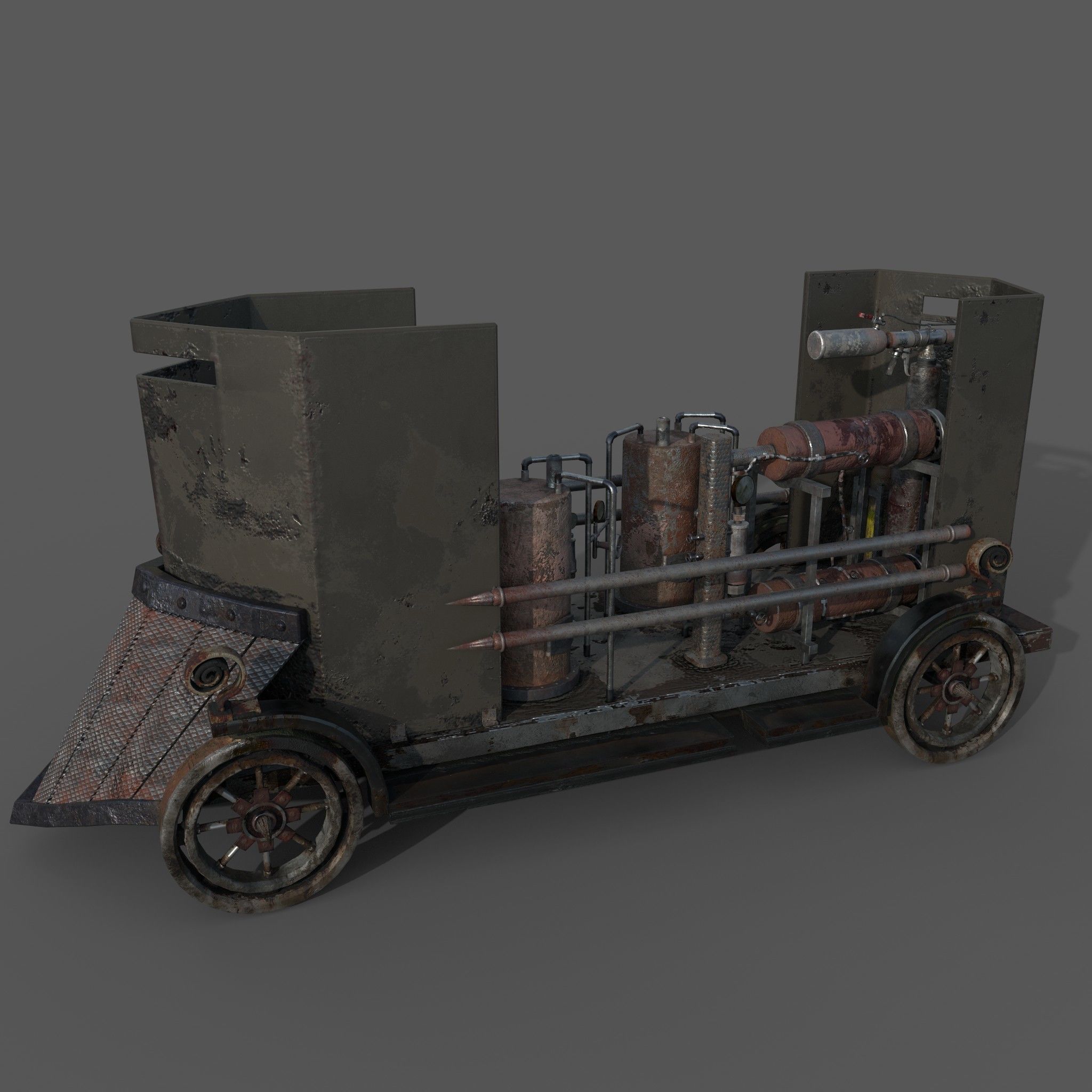 Flame Thrower Vehicle Low-poly 3D model_3