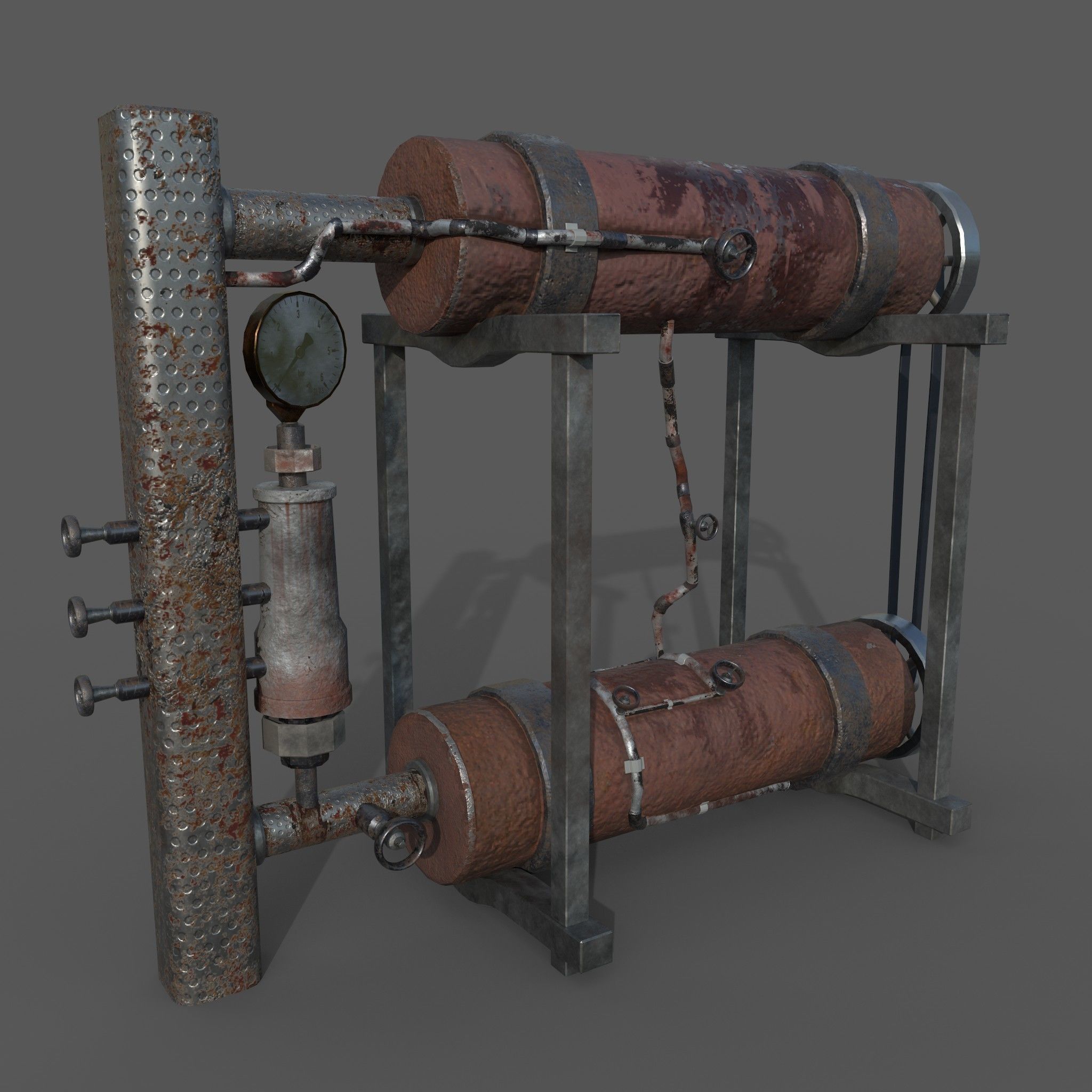 Flame Thrower Vehicle Low-poly 3D model_28