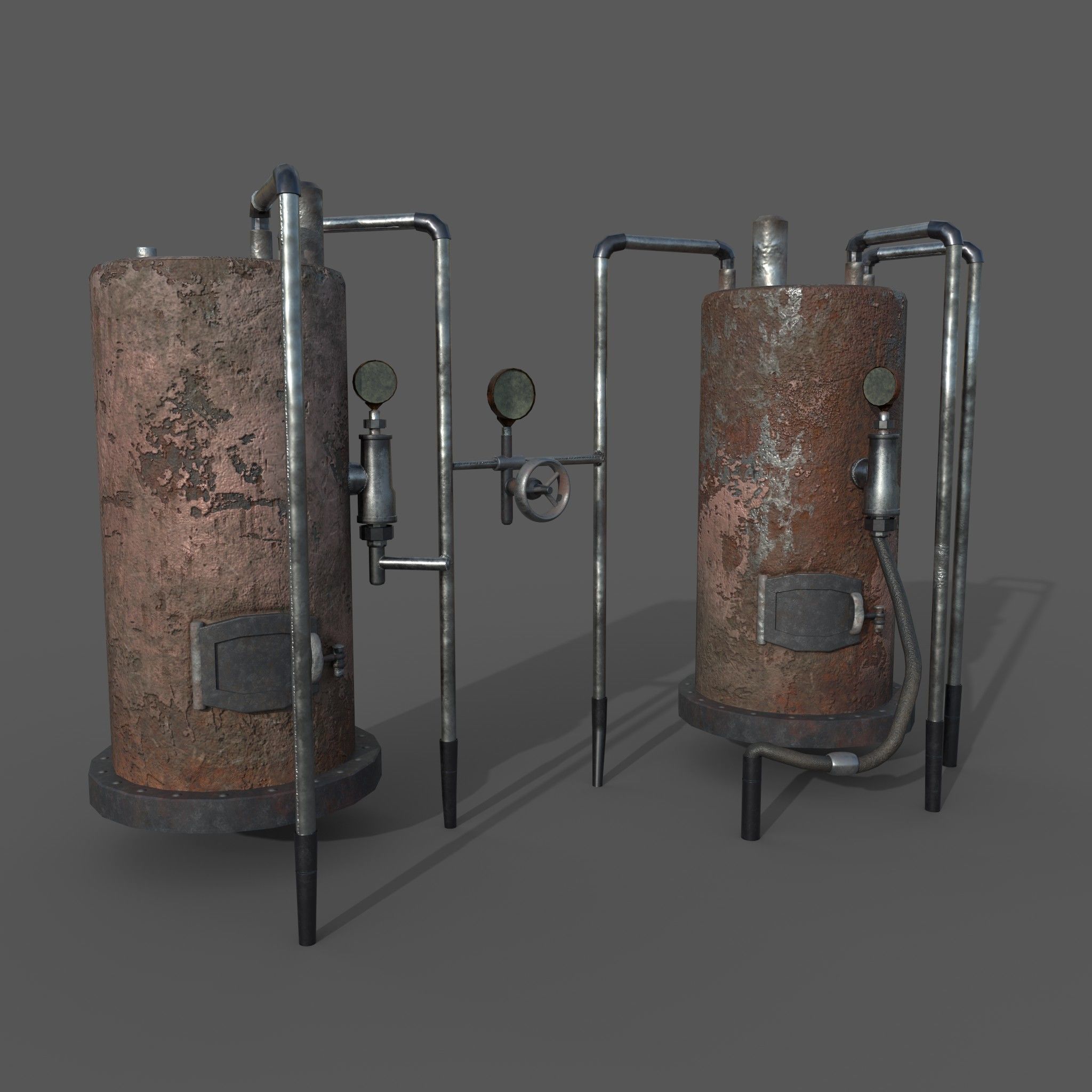 Flame Thrower Vehicle Low-poly 3D model_29