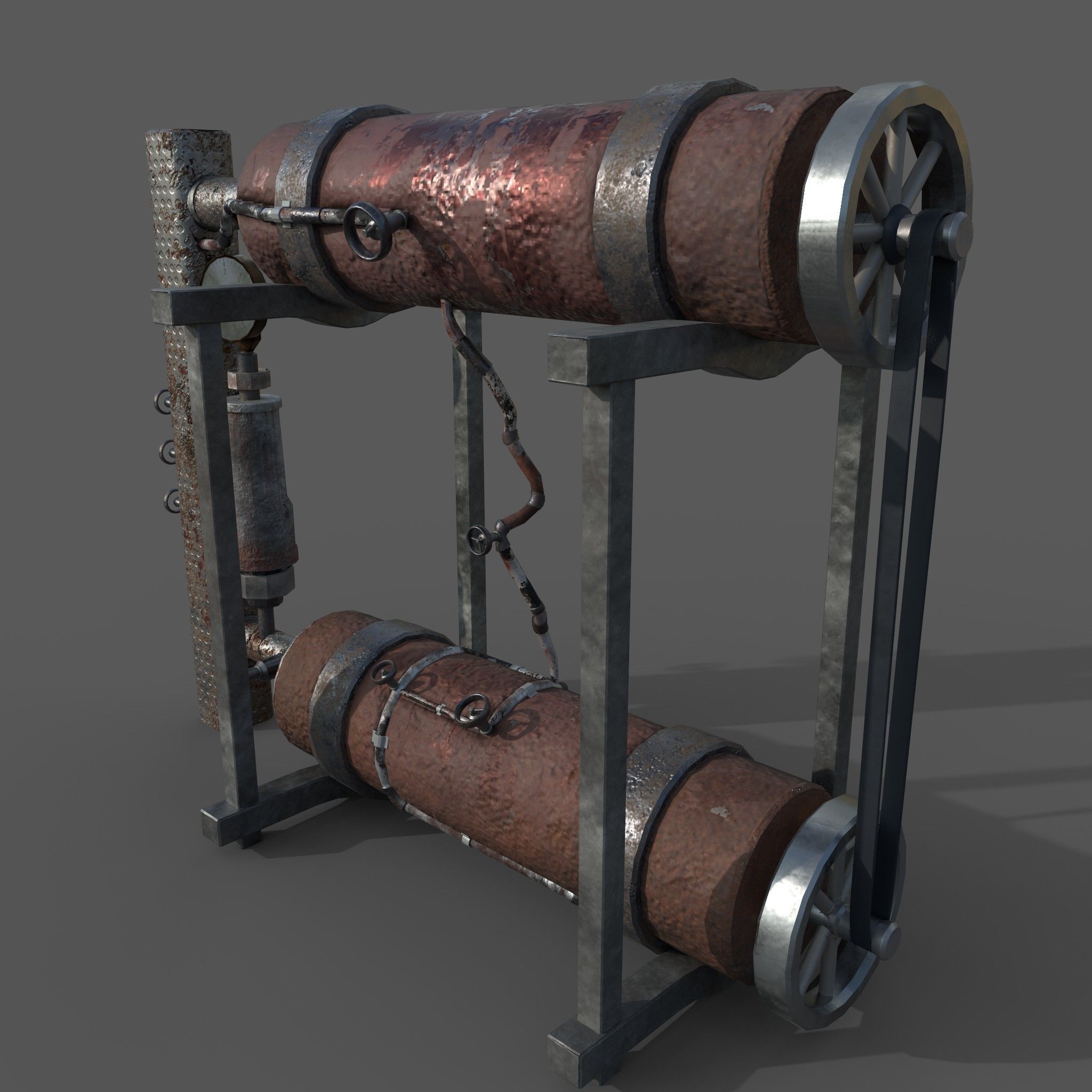 Flame Thrower Vehicle Low-poly 3D model_27