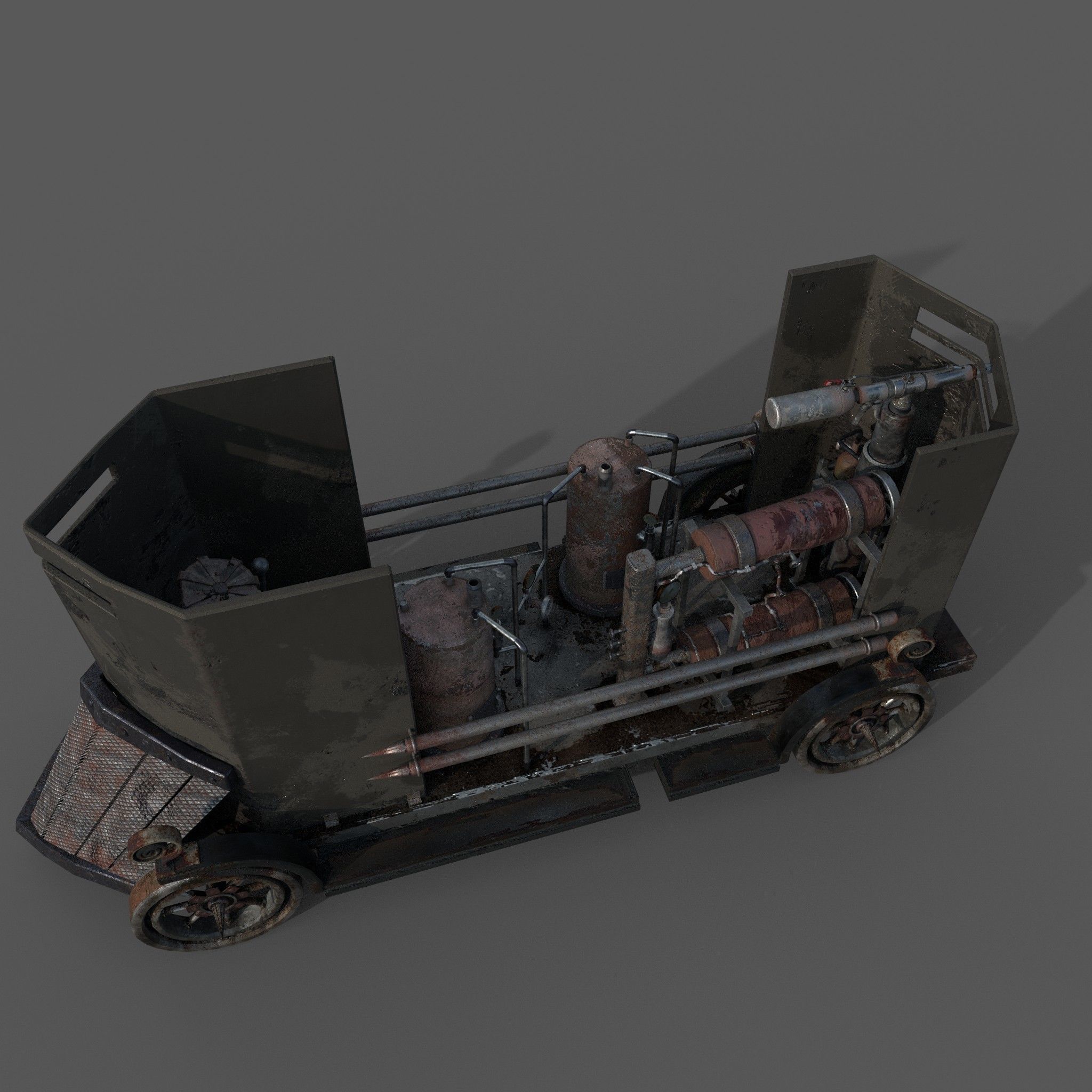 Flame Thrower Vehicle Low-poly 3D model_11