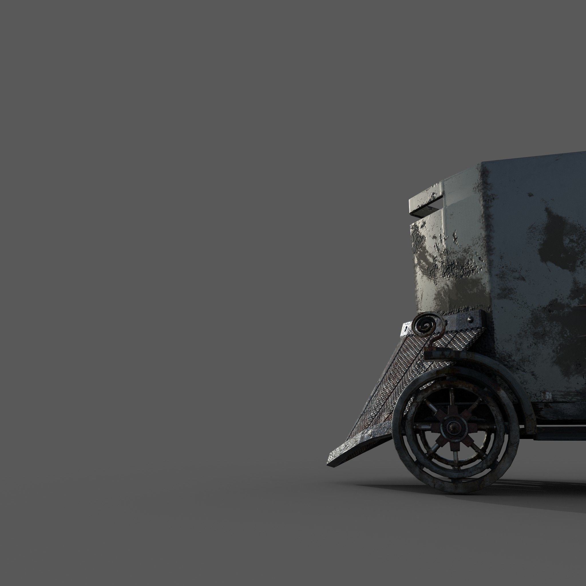 Flame Thrower Vehicle Low-poly 3D model_2