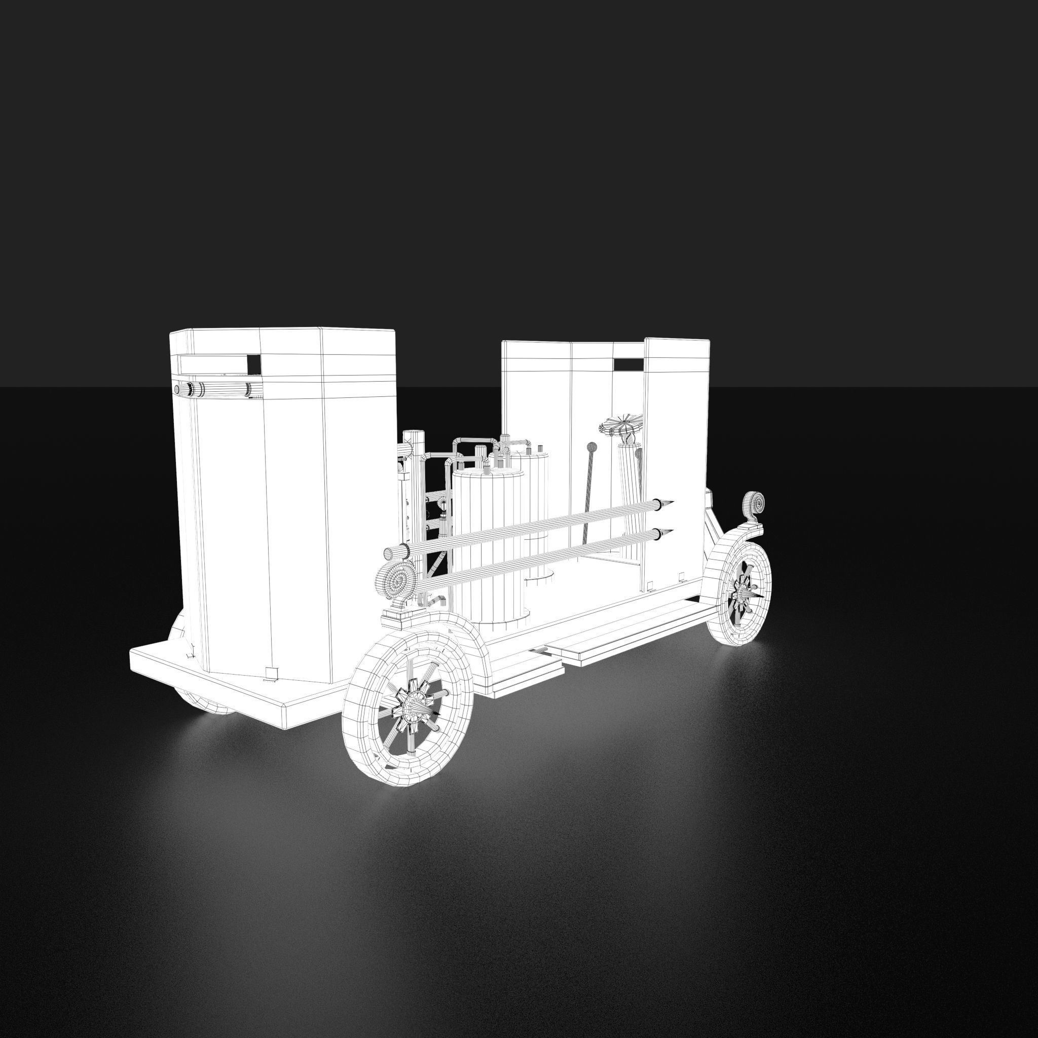 Flame Thrower Vehicle Low-poly 3D model_55
