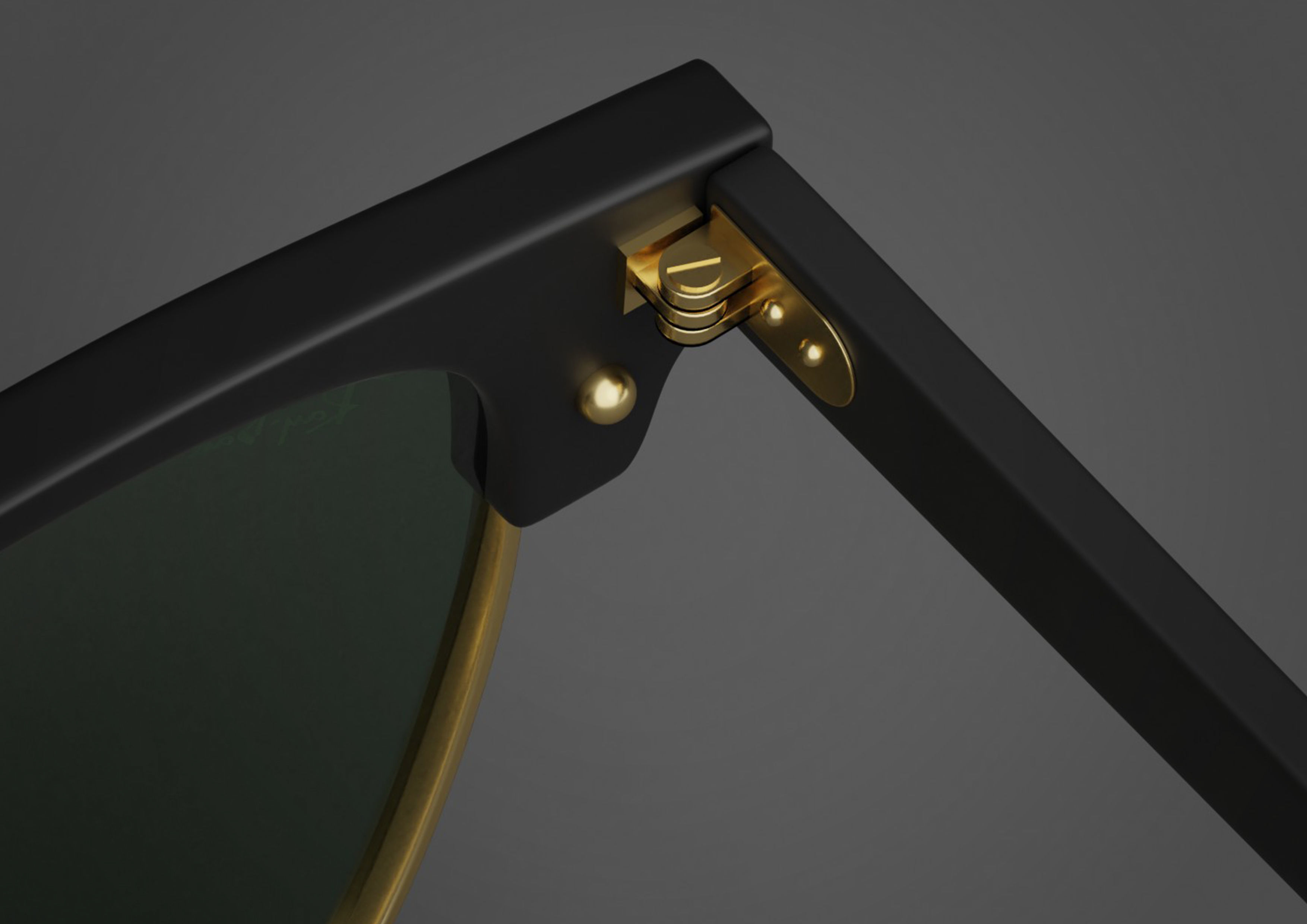 RayBan-Clubmaster-glasses pair of sunglasses 3D model_2