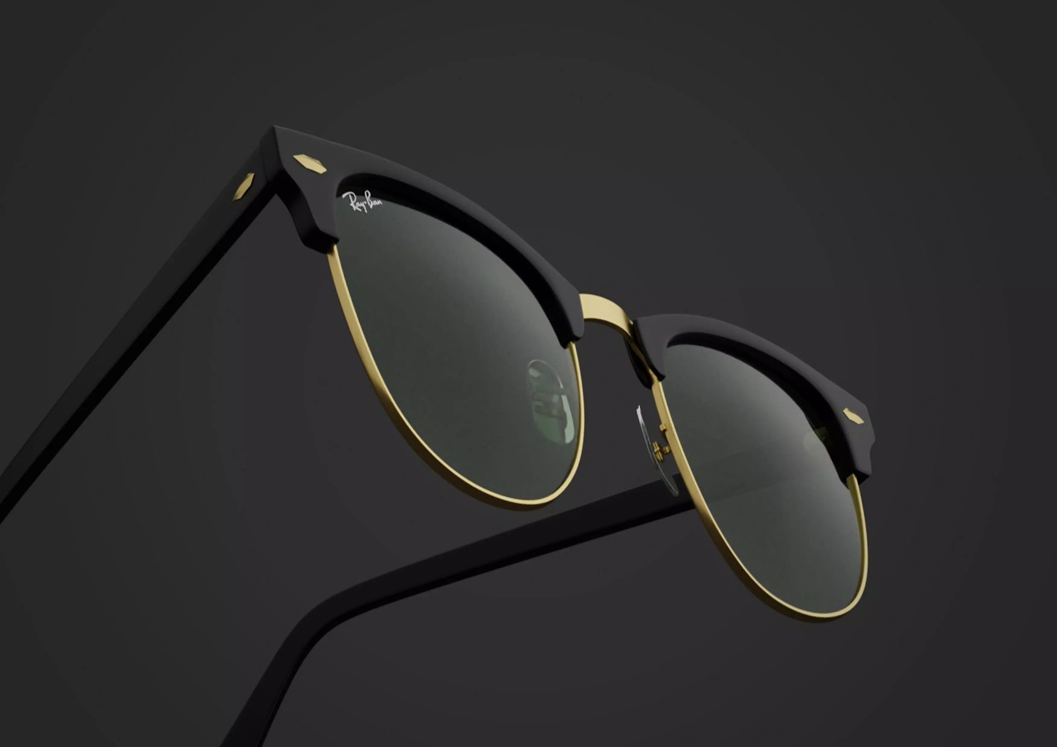 RayBan-Clubmaster-glasses pair of sunglasses 3D model_0