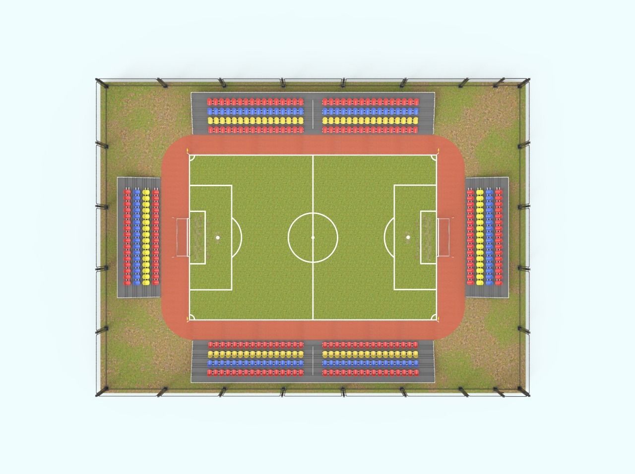Football Stadium 3D model_7