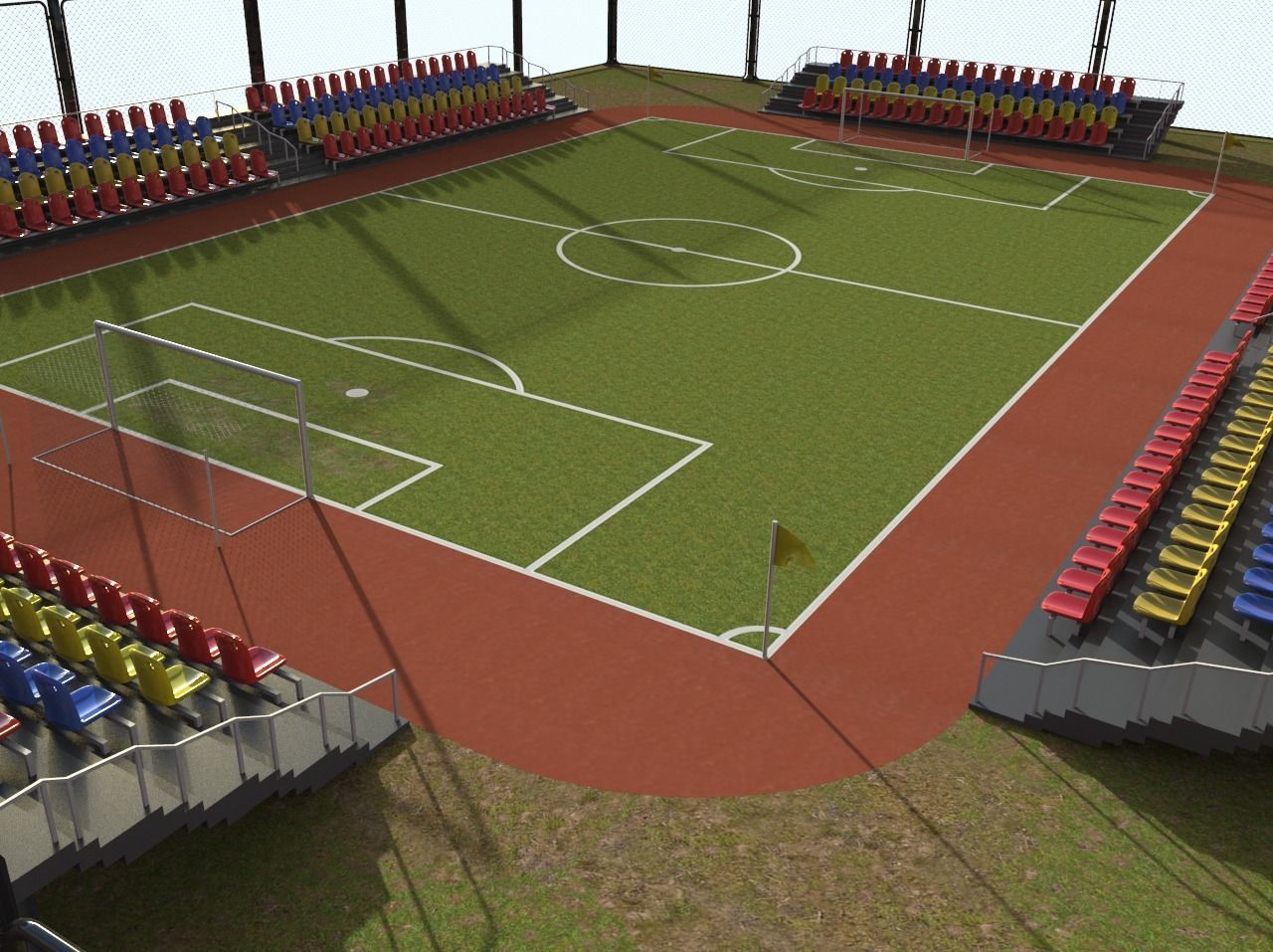 Football Stadium 3D model_16