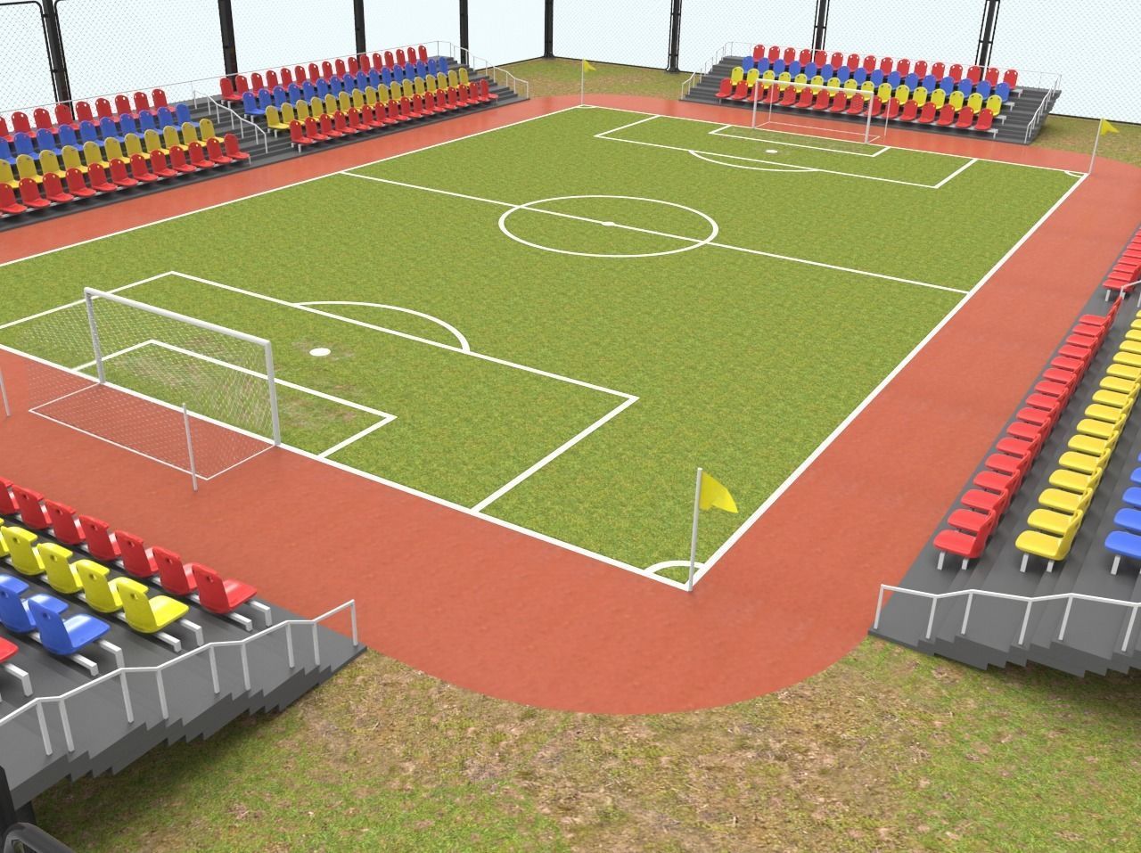 Football Stadium 3D model_8