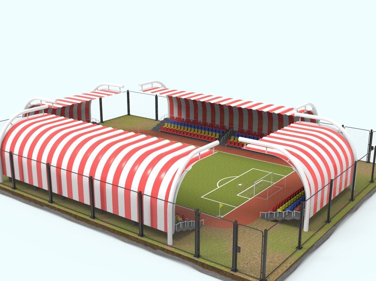 Football Stadium 3D model_3